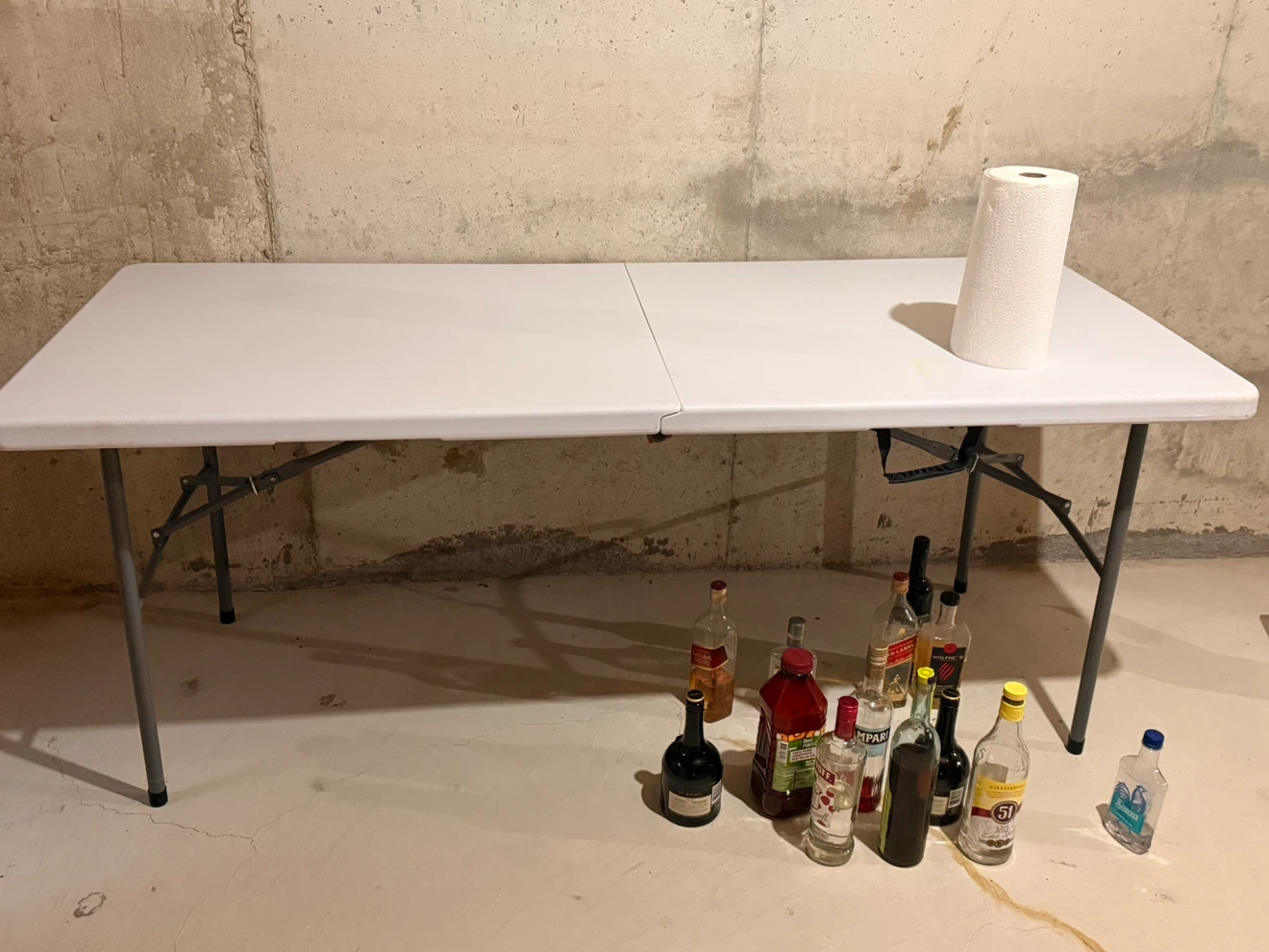 6ft White folding utility table