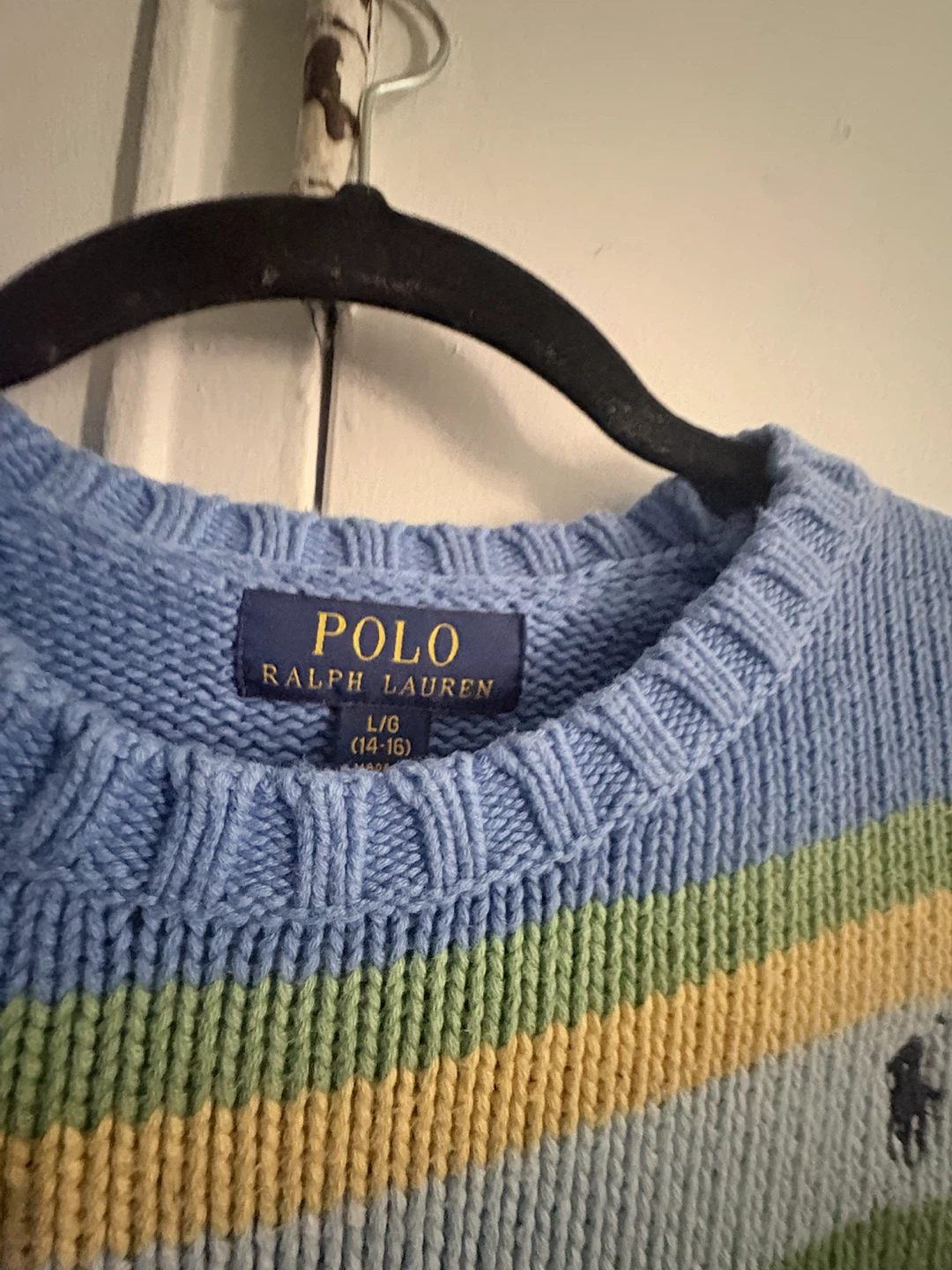 Polo Ralph Lauren Striped Knit Sweater Size L (14-16) - photo 2