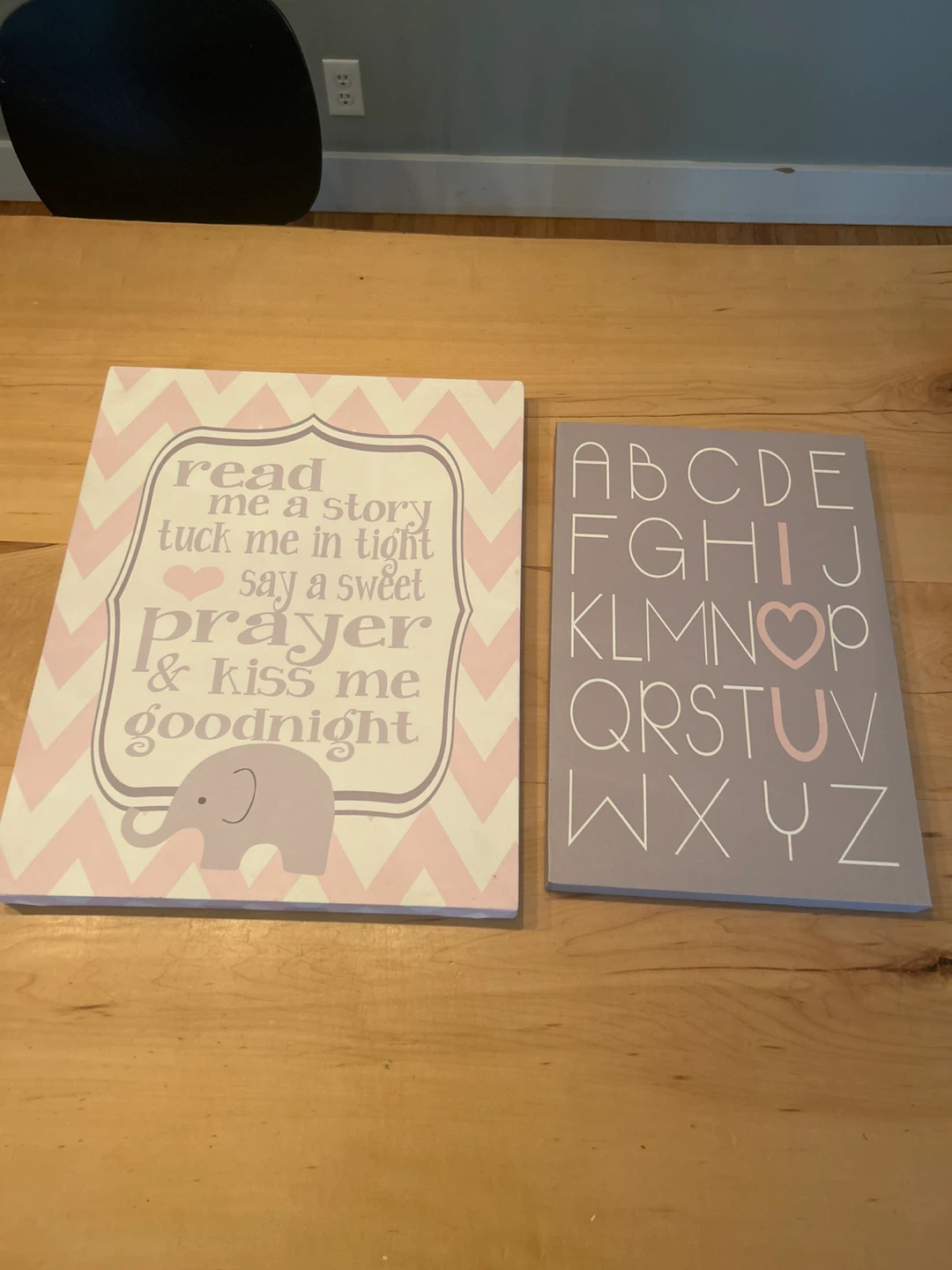 Nursery Wall Art Set - Elephant & ABC Alphabet