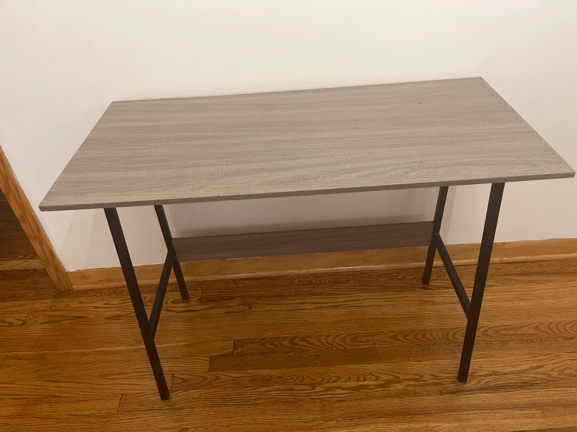 Gray Wood Grain Desk