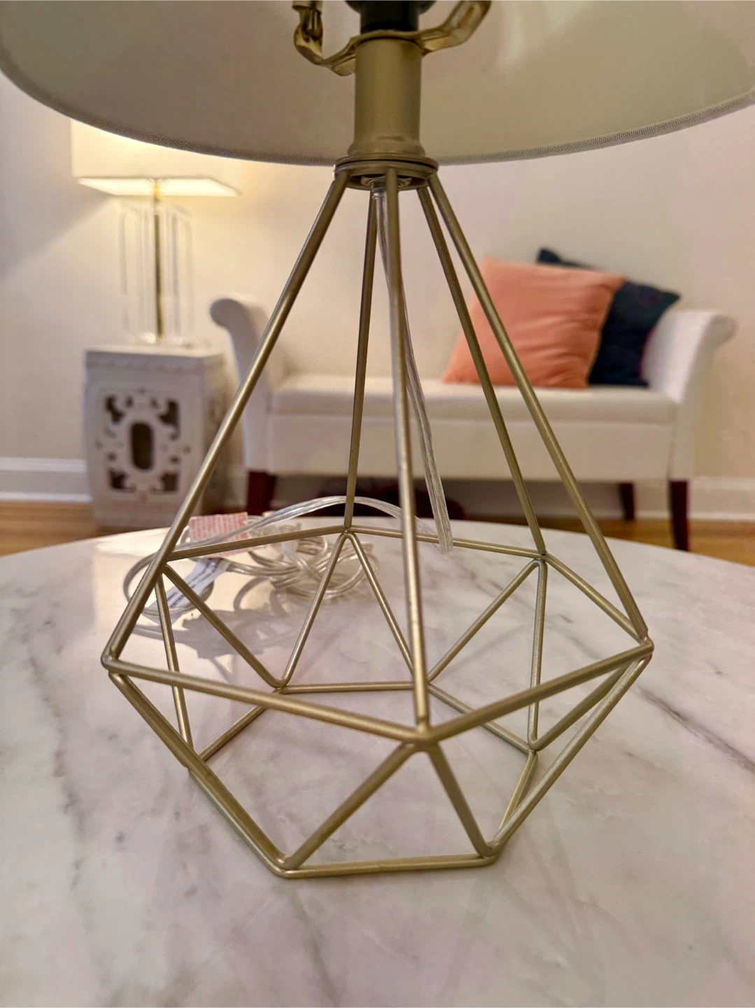 Geometric Gold Table Lamp - photo 2