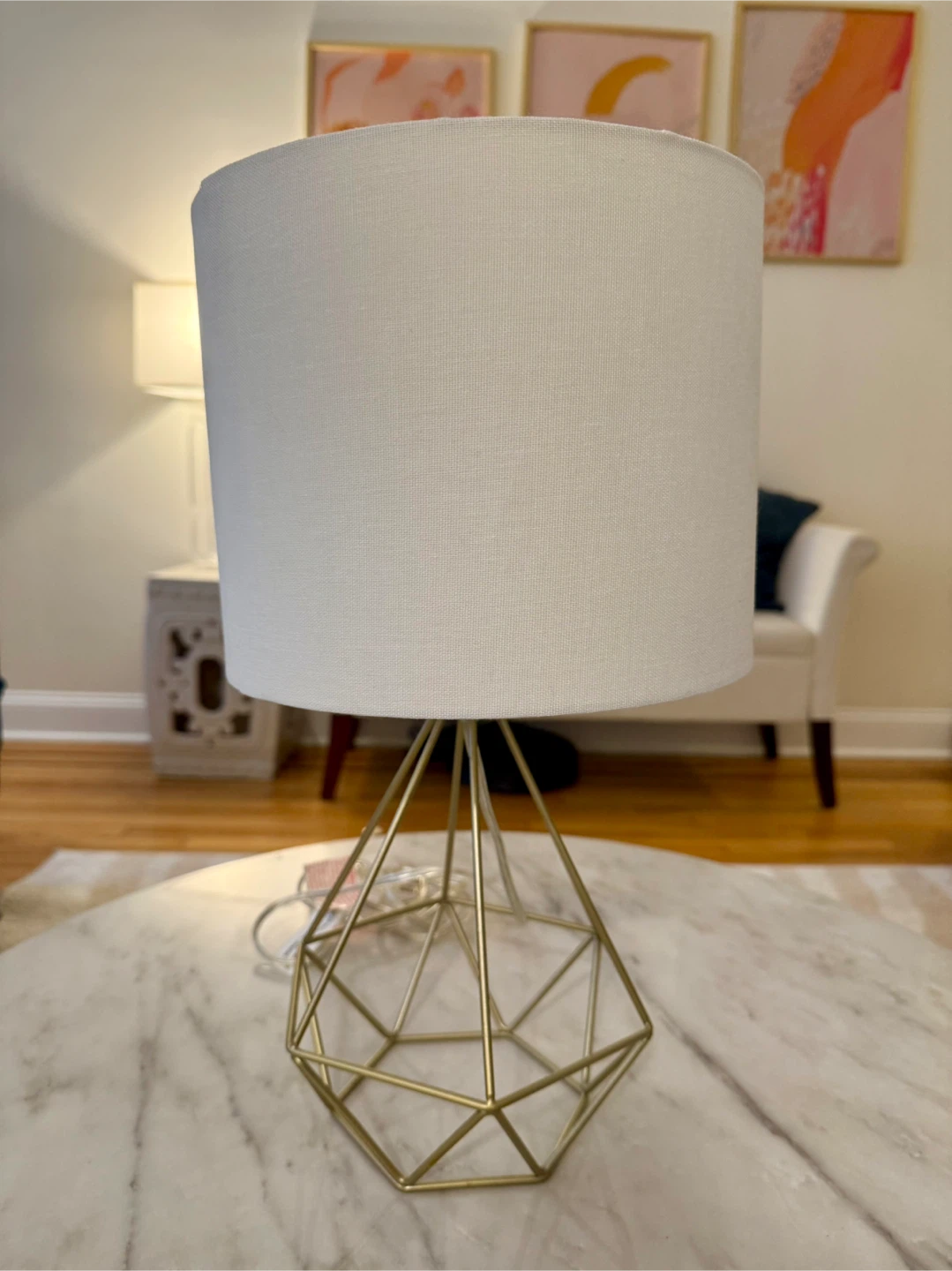 Geometric Gold Table Lamp