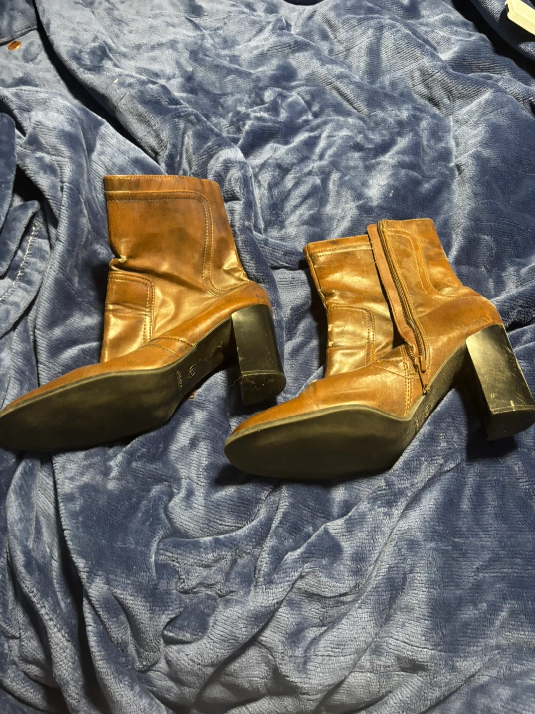Brown Heeled Ankle Boots