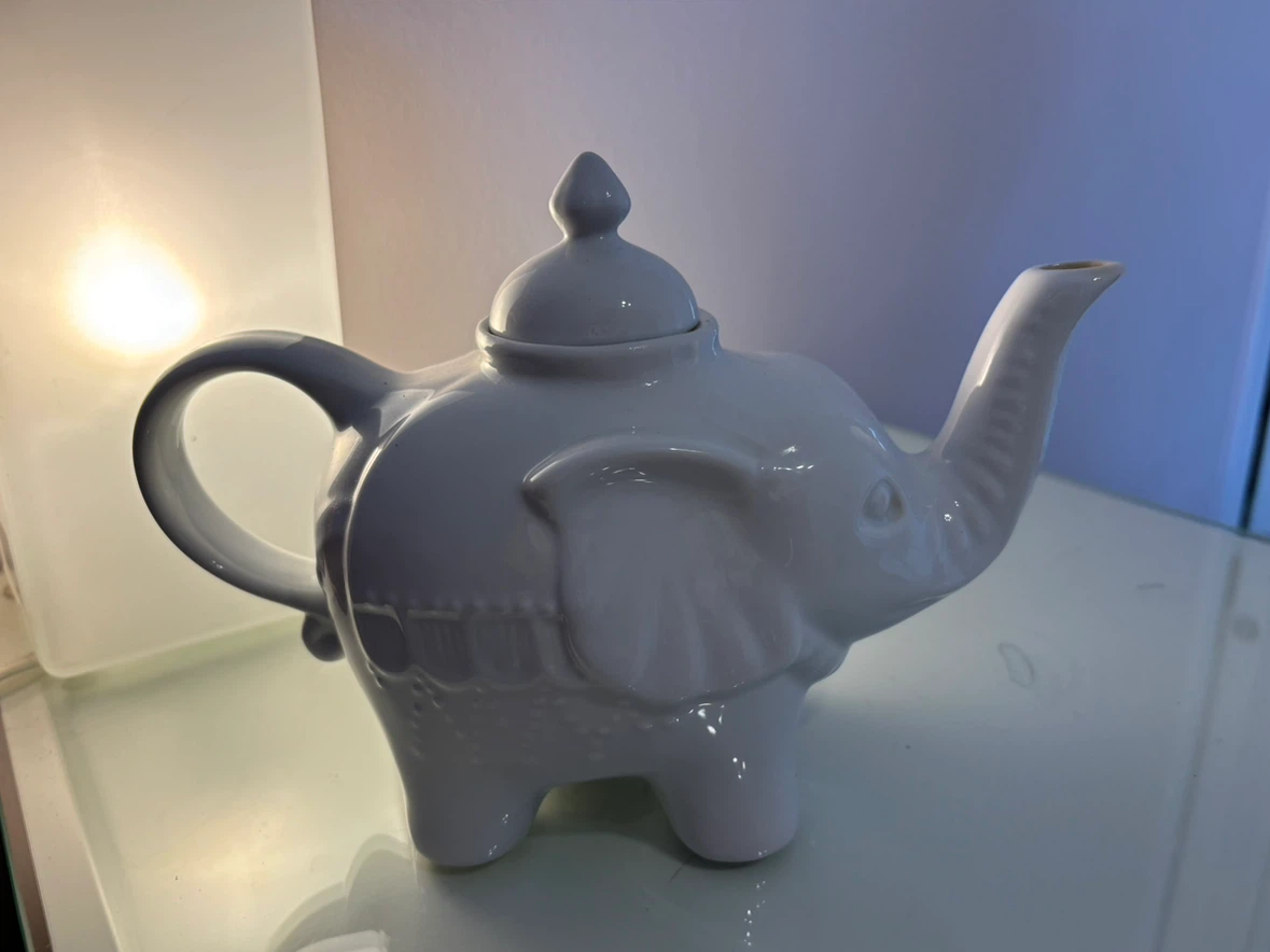 White Elephant Teapot