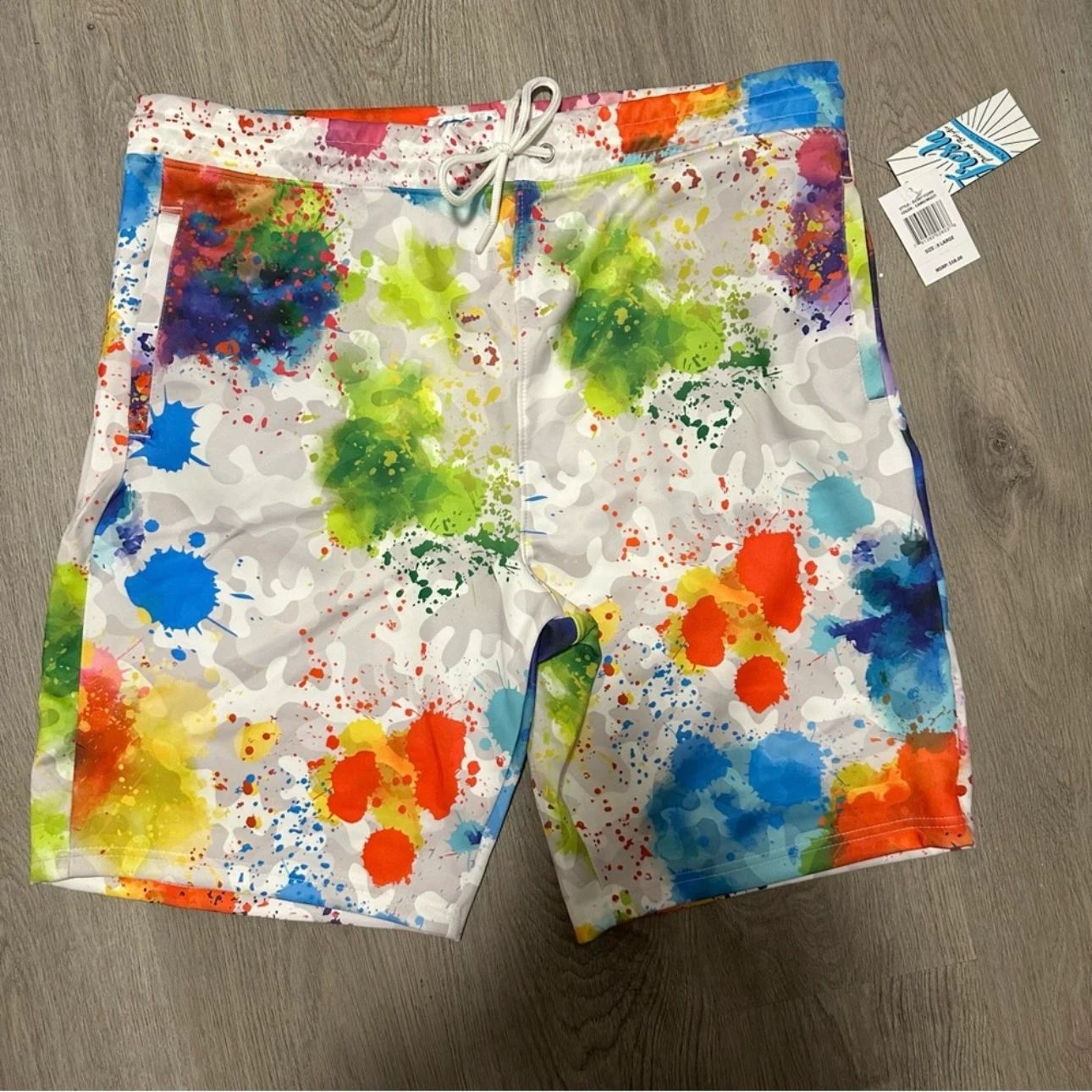 NEW Fresh Prints of Bel-Air Men’s XL Paint Splatter Camo Shorts - photo 2