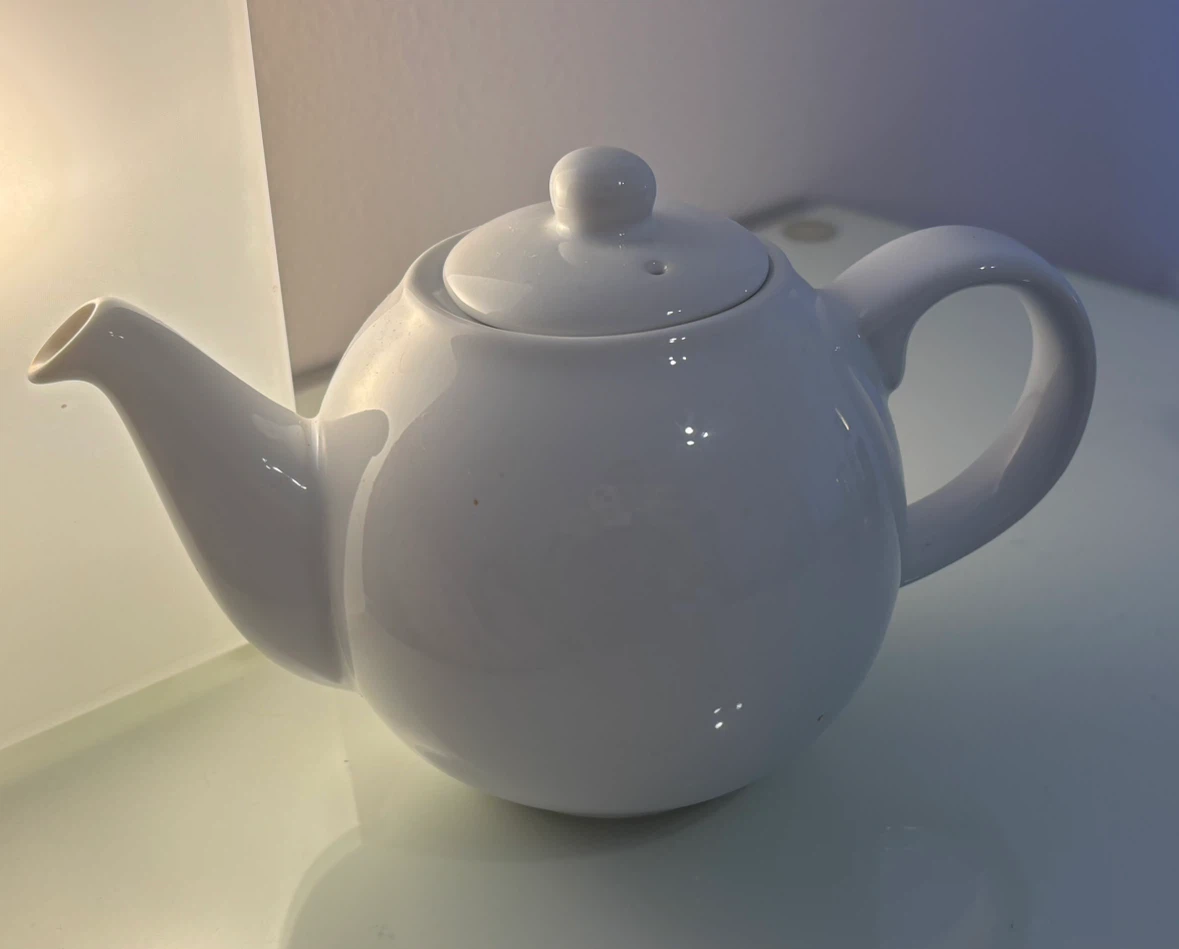 White Ceramic Teapot