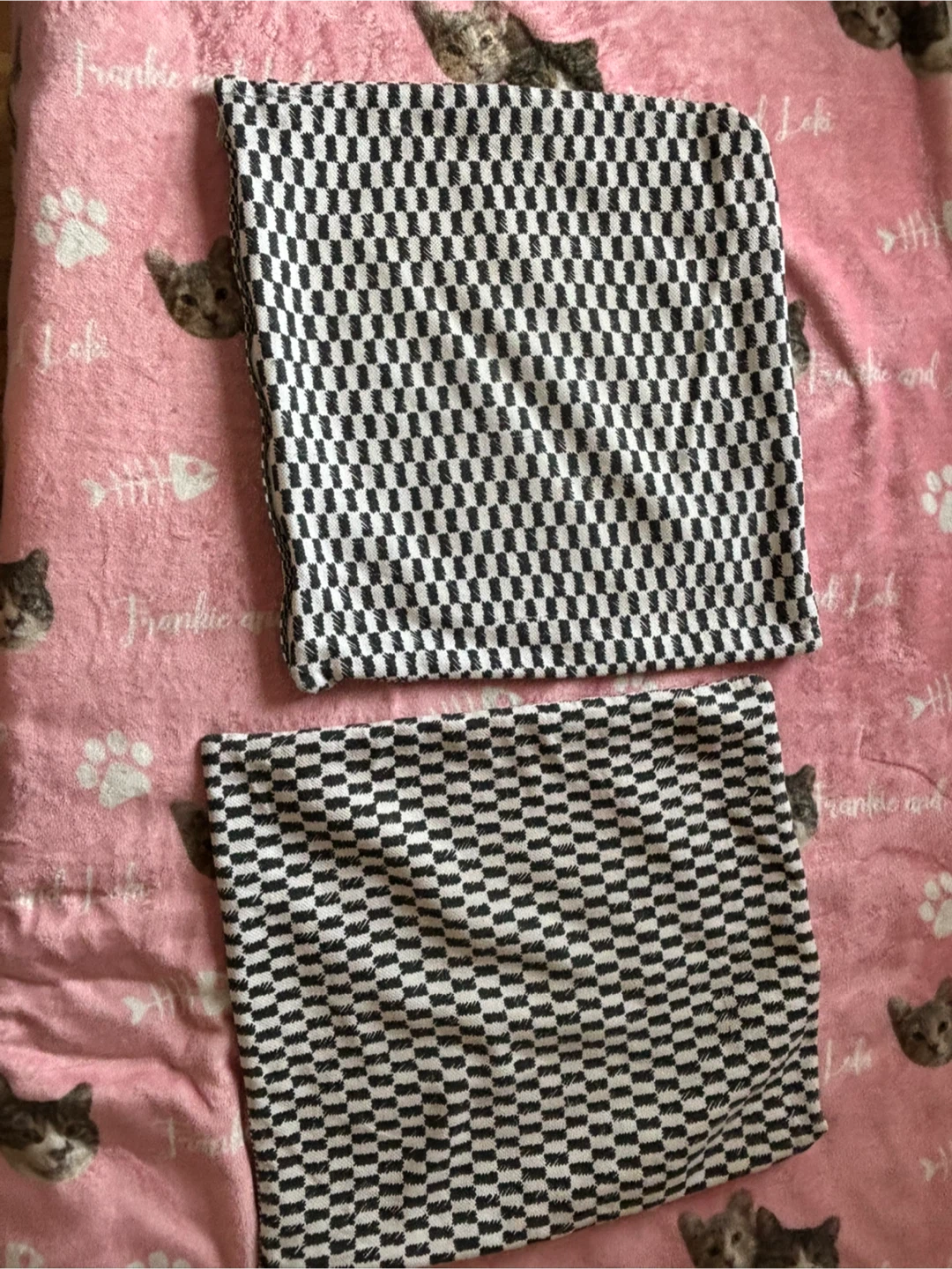 Black and White Checkerboard Pillow Cover