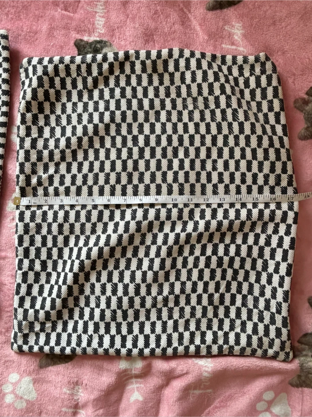 Black and White Checkerboard Pillow Cover - photo 2