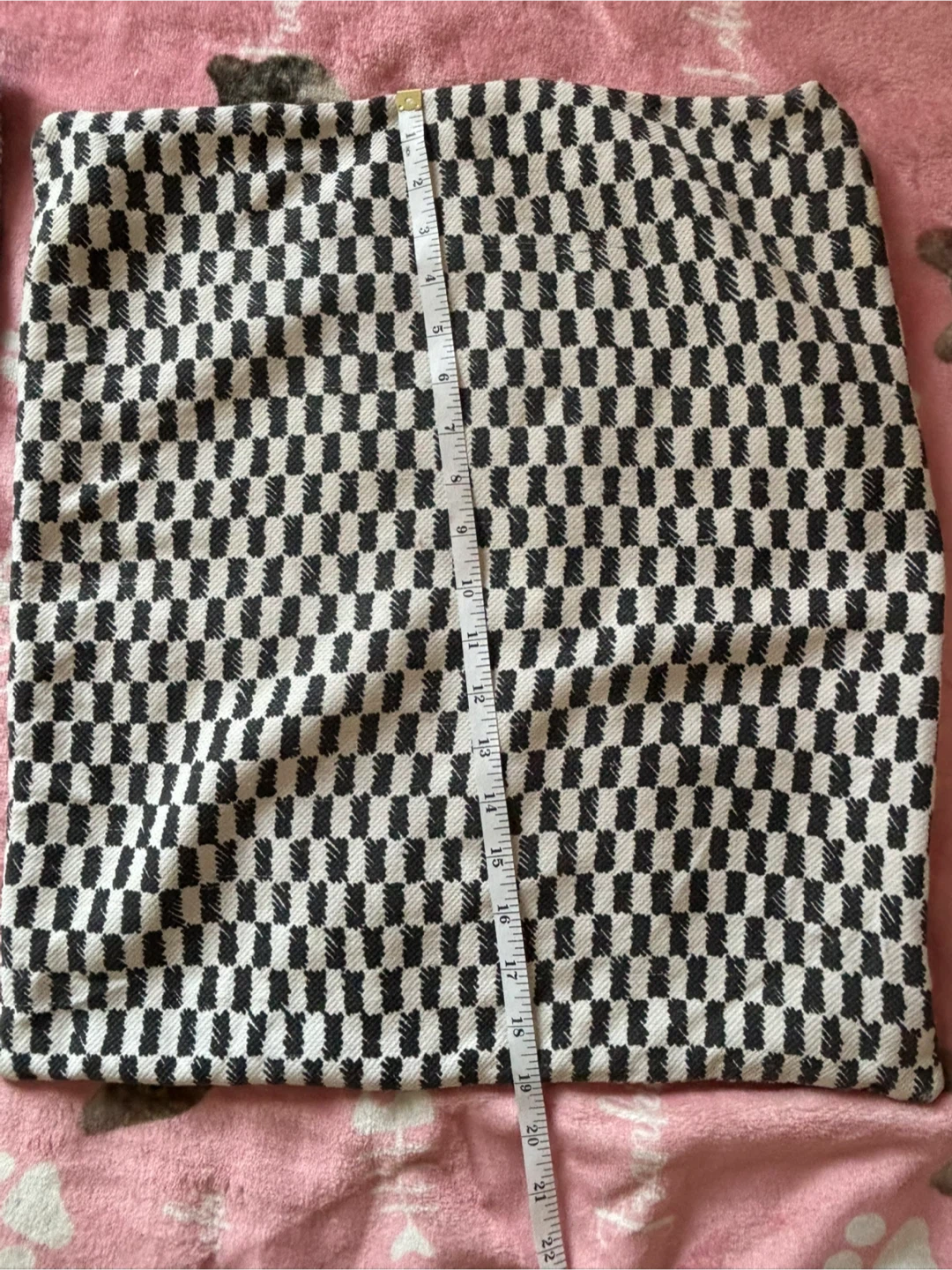 Black and White Checkerboard Pillow Cover - photo 3
