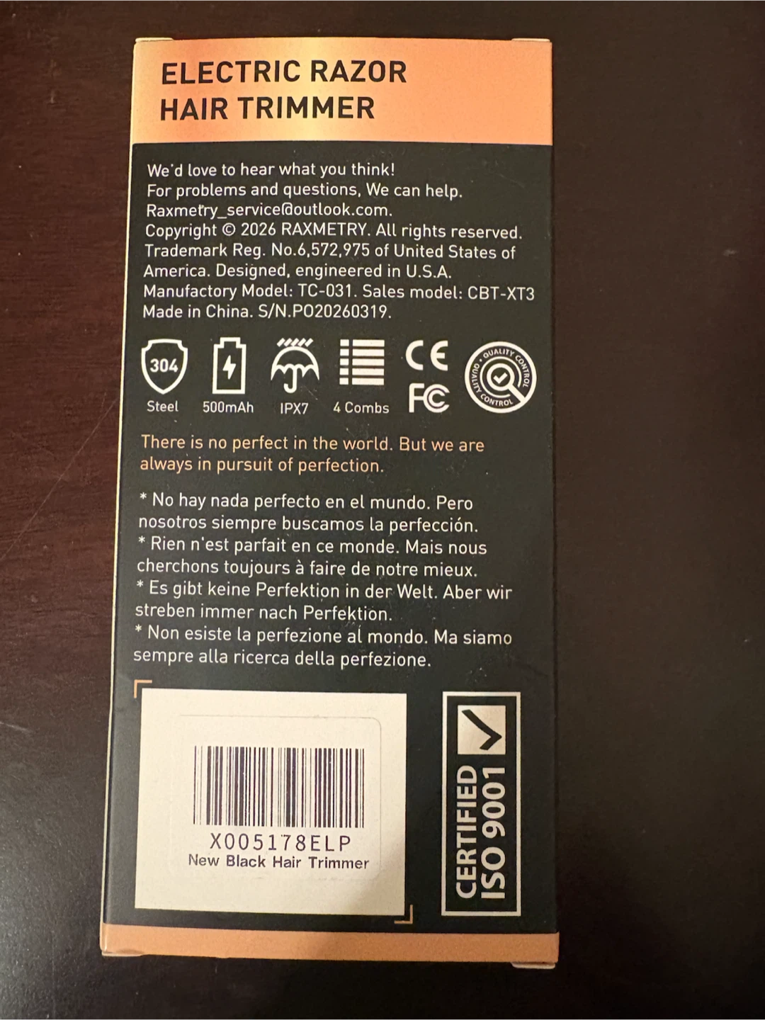 Brand New RAXMETRY Electric Razor Hair Trimmer - photo 2