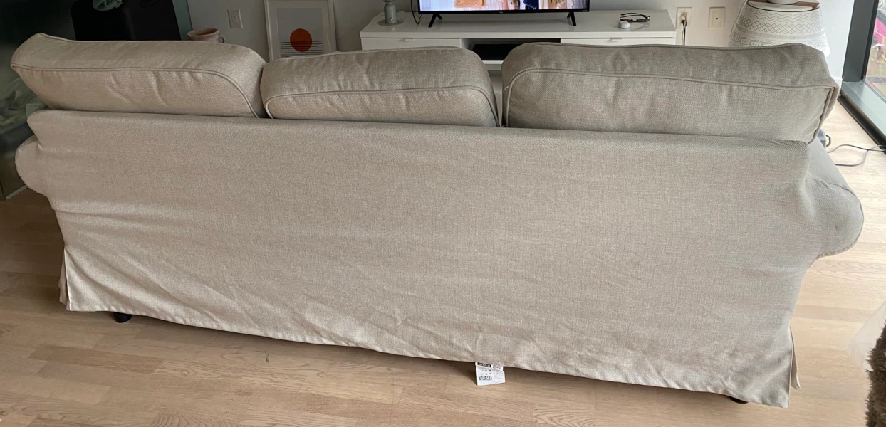 Light Beige 3-Seater IKEA Uppholder Sofa - photo 3