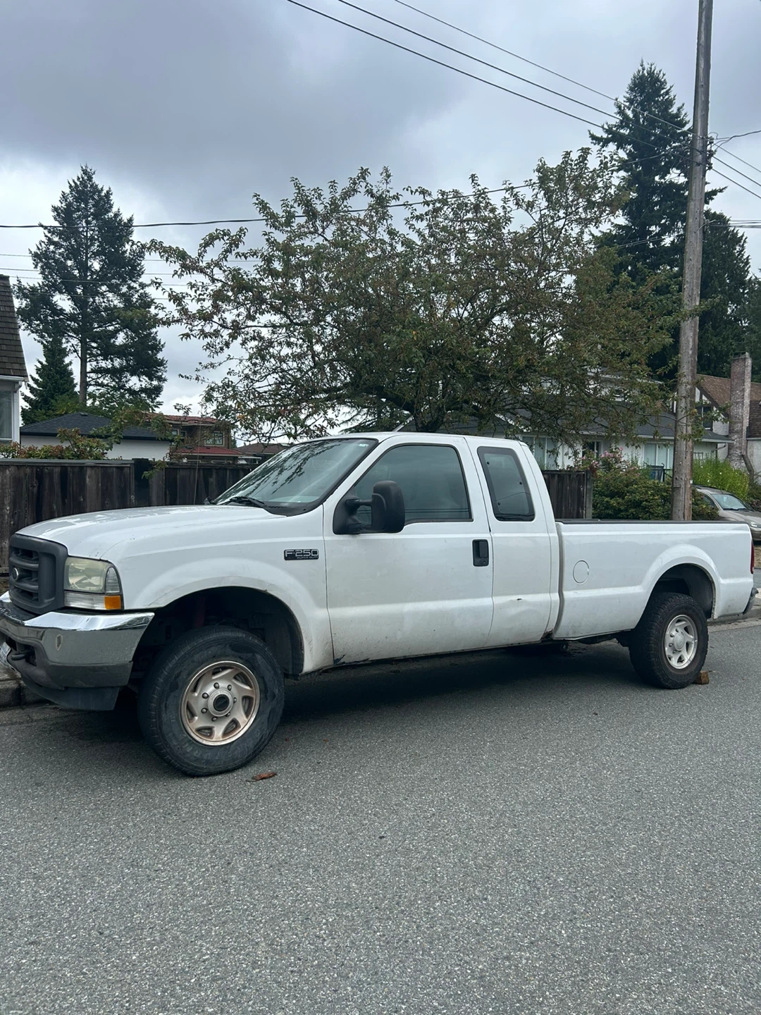 White Ford F-250 Pickup Truck 4x4
