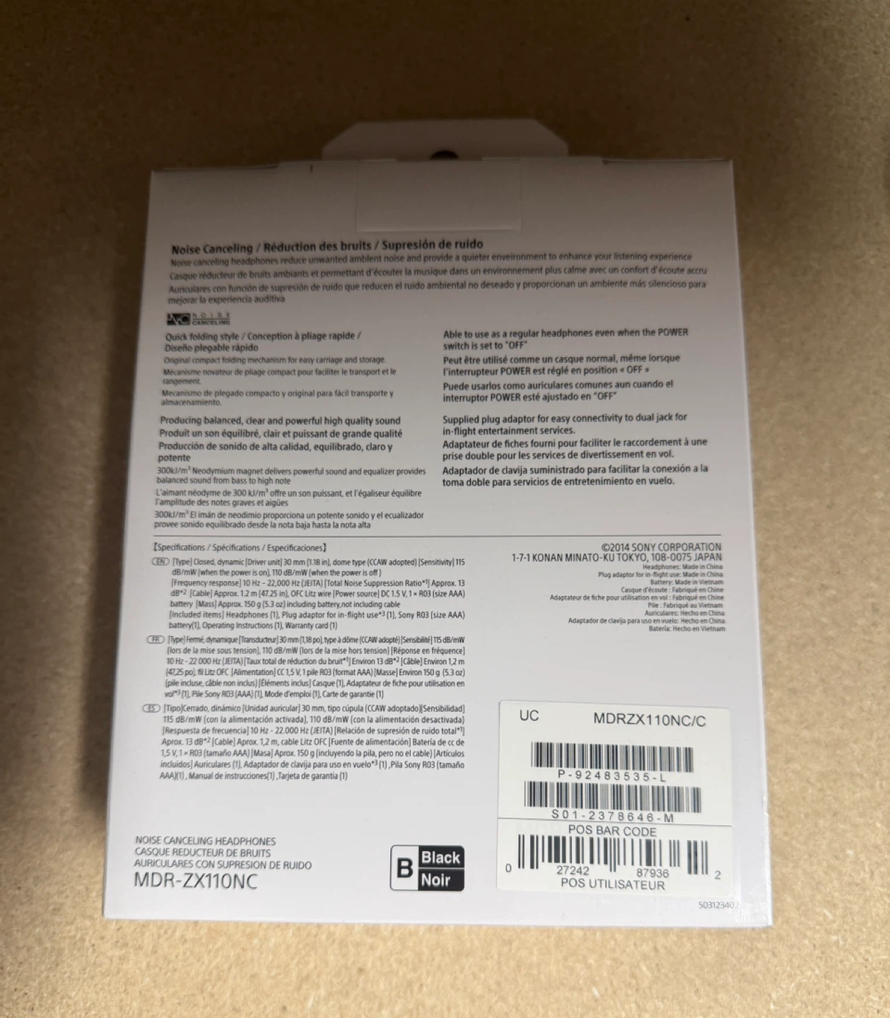 Sony Noise Cancelling Headphones MDR-ZX110NC - photo 2