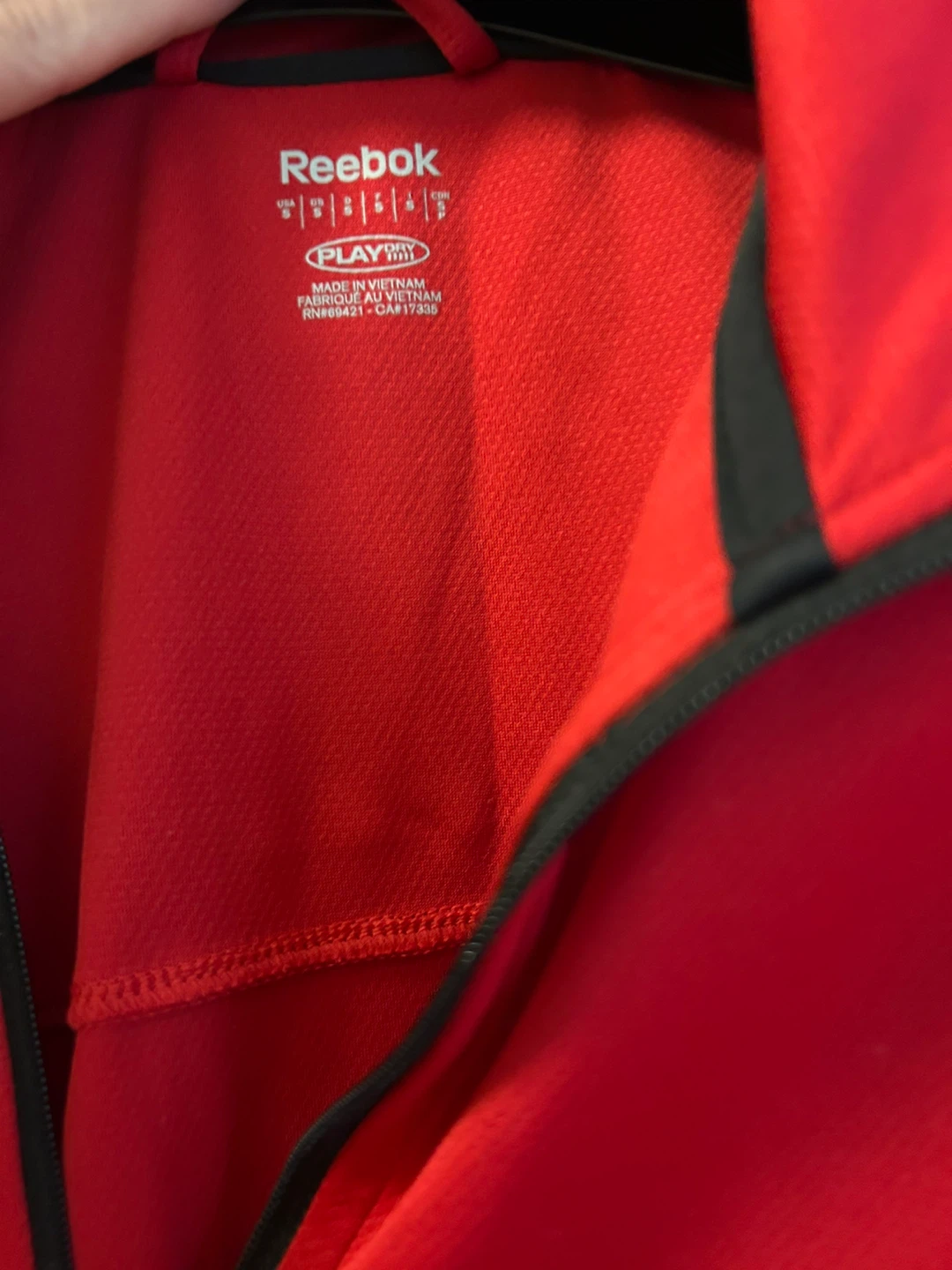 Reebok Red Quarter-Zip Pullover Top - photo 2