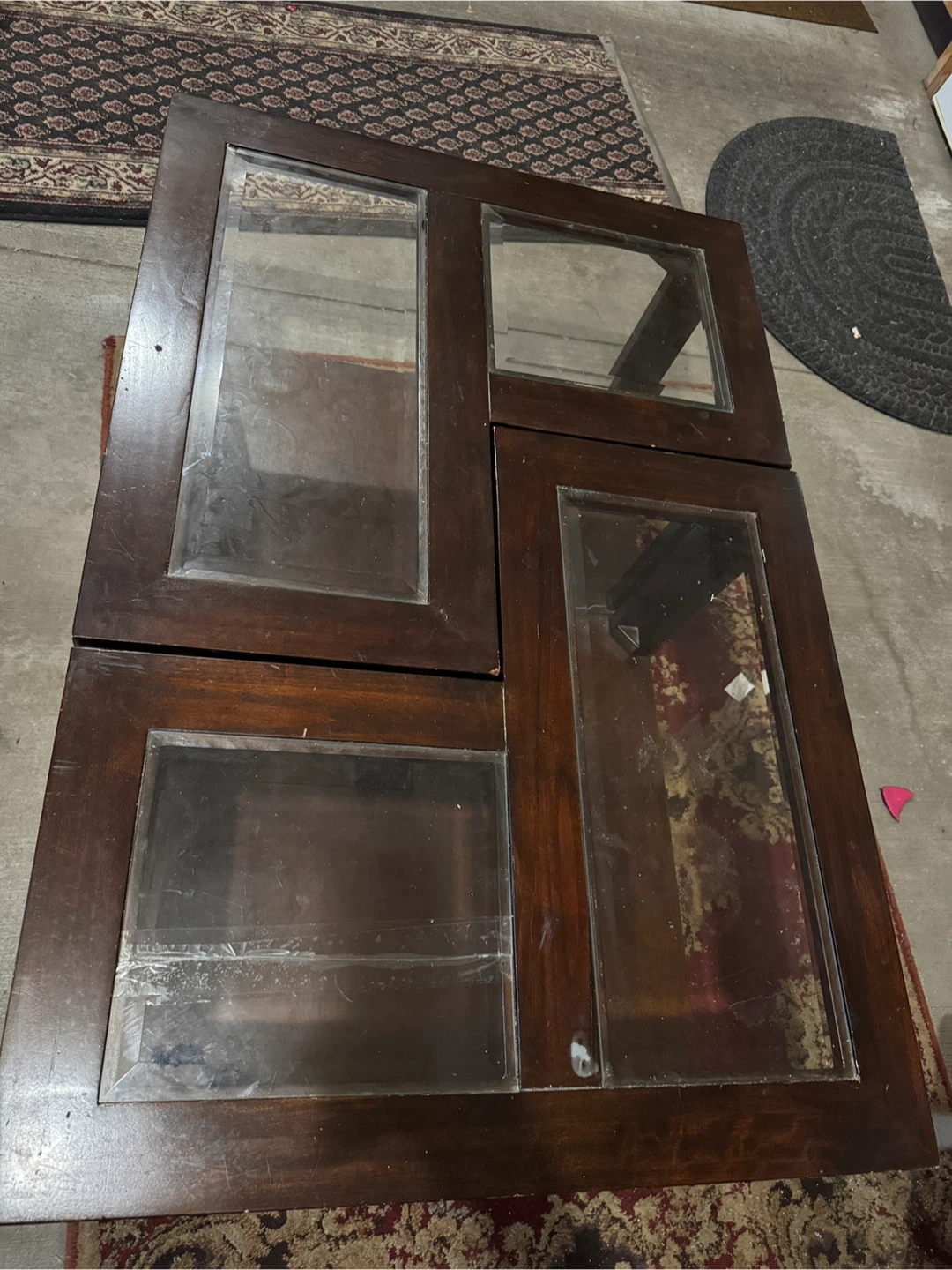 Nestling End Tables with Glass Tops