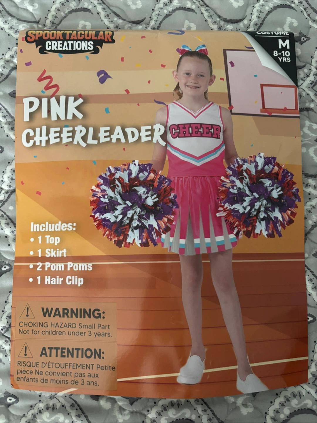 Spooktacular Creations Pink Cheerleader Costume M 8-10 yrs