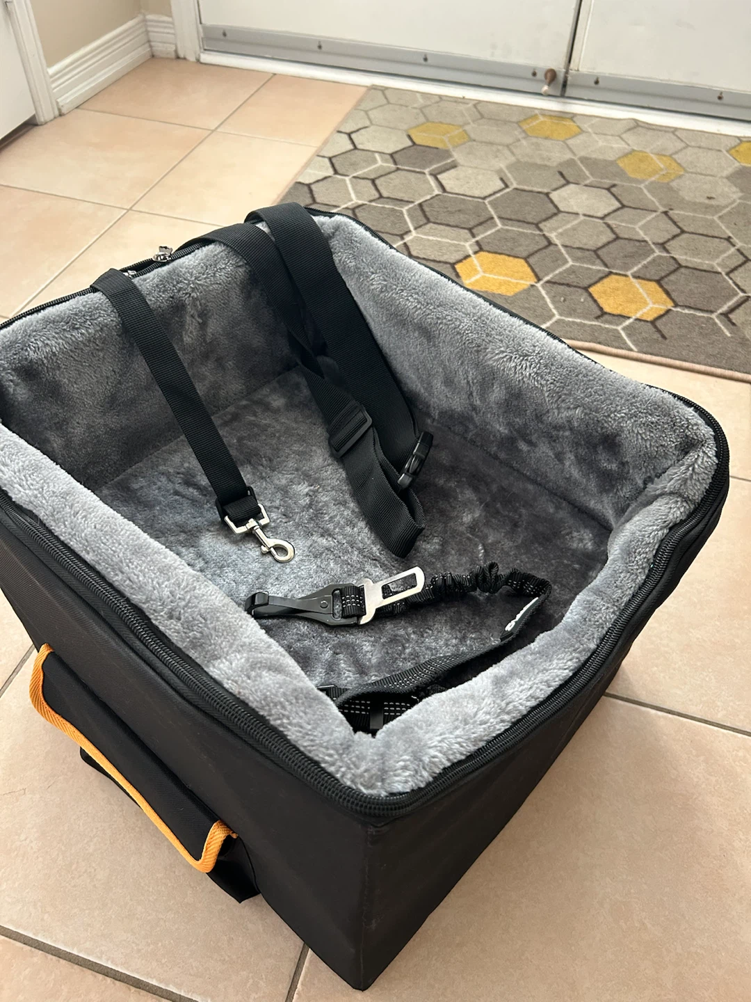Black Pet Car Seat Booster