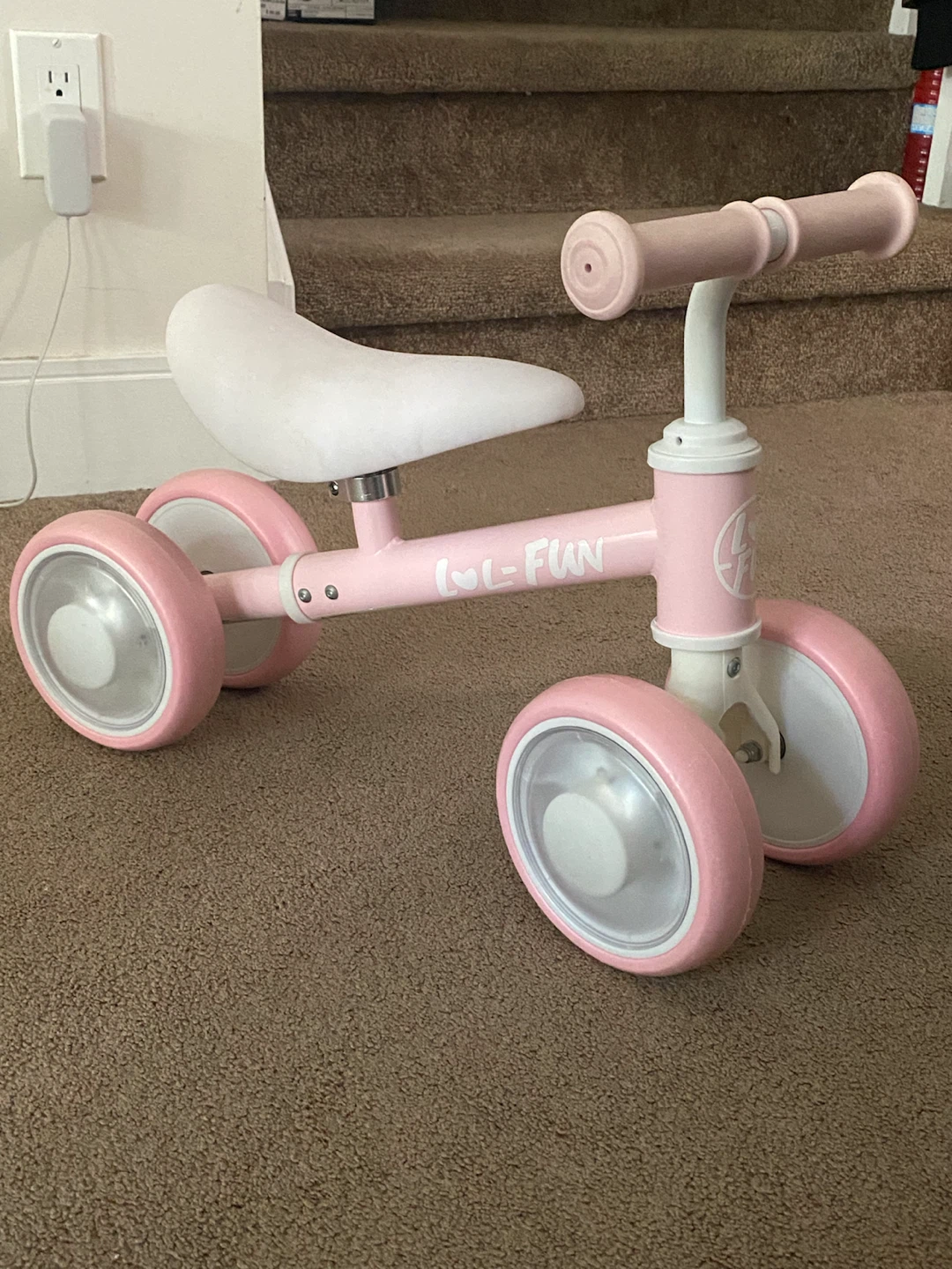 LOL-FUN Pink Balance Bike