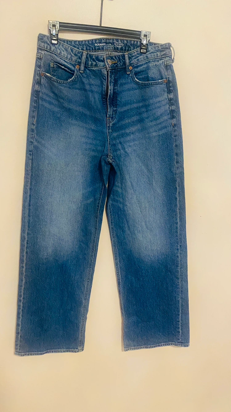 Old Navy extra high rise sky hi wide leg jeans size 10 - photo 2