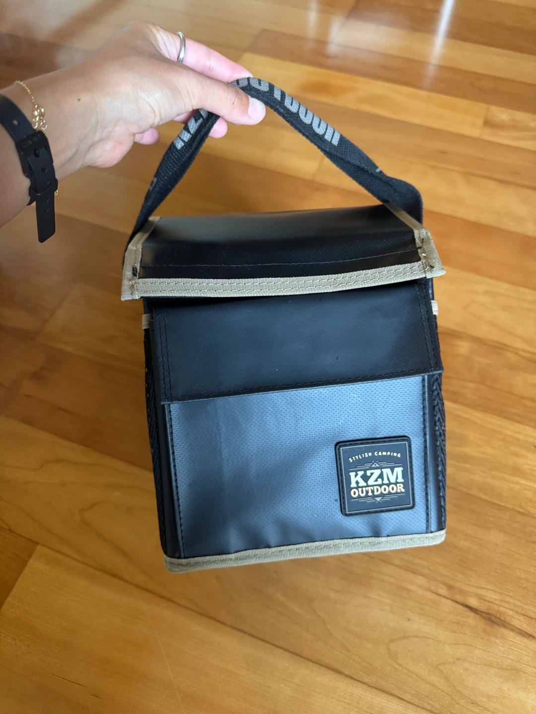 KZM Outdoor Small Insulated Cooler Bag Black