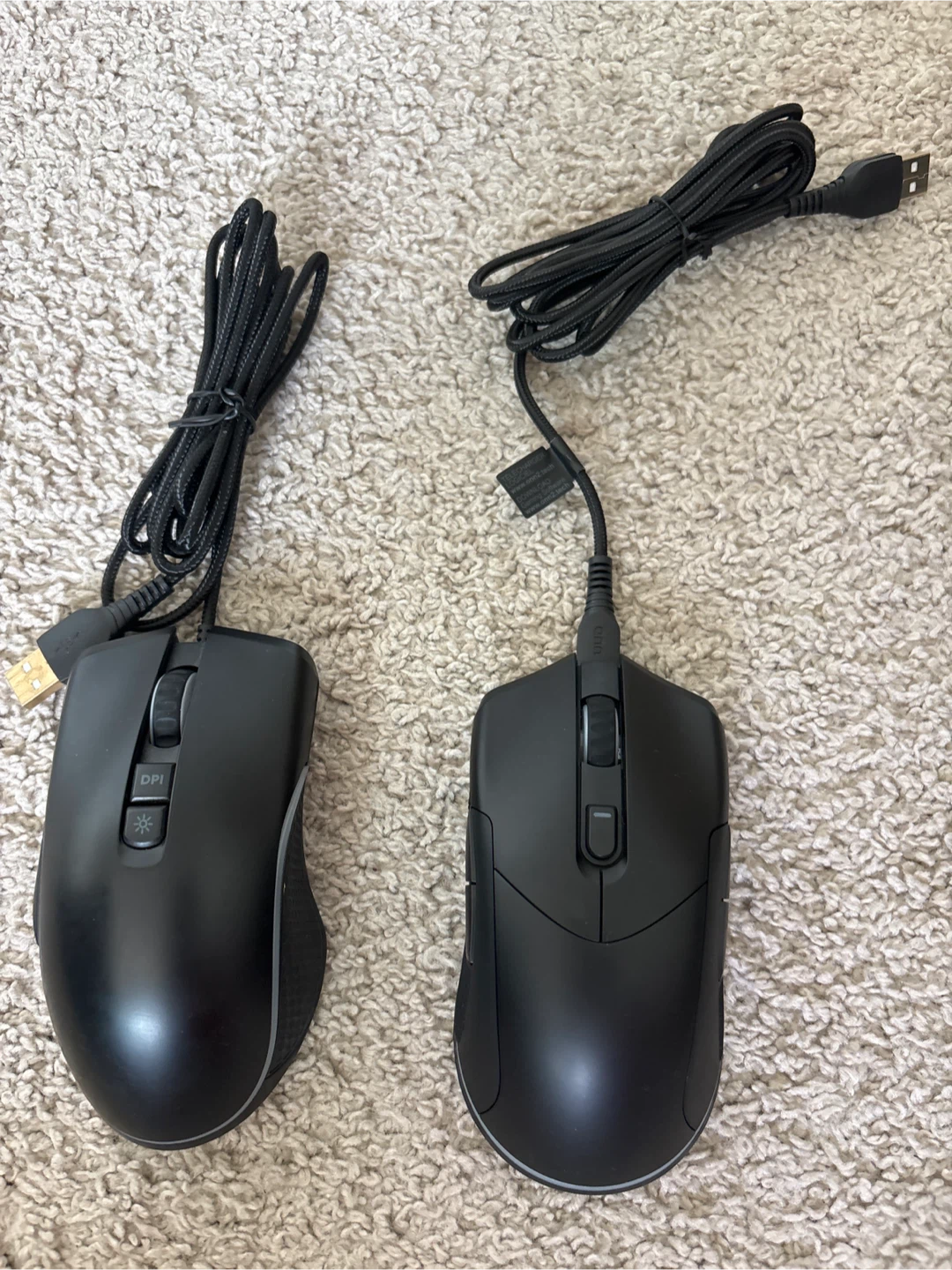 Two Black USB Gaming Mouse