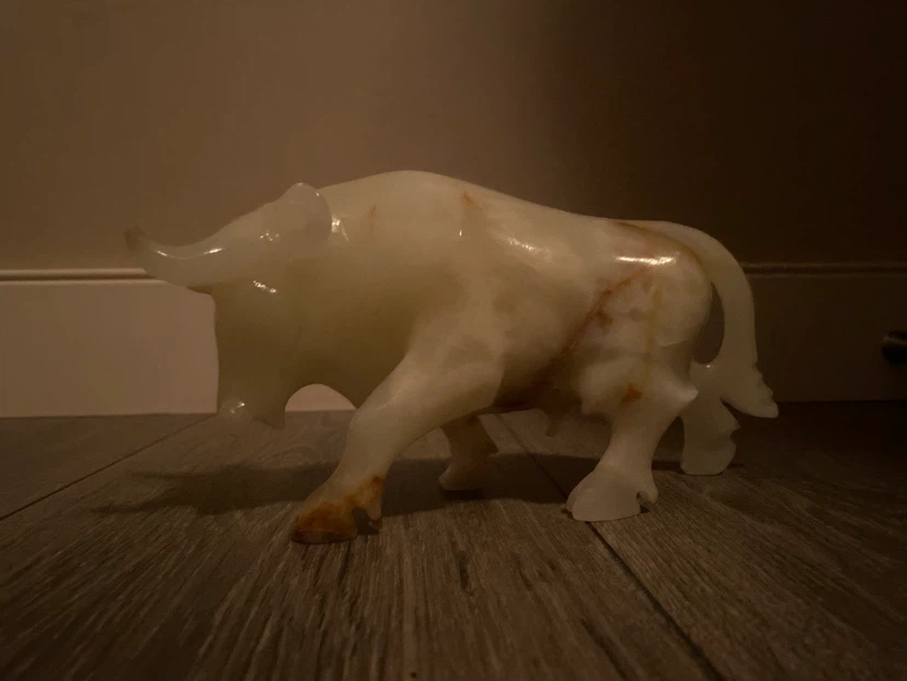 Onyx Bull Figurine