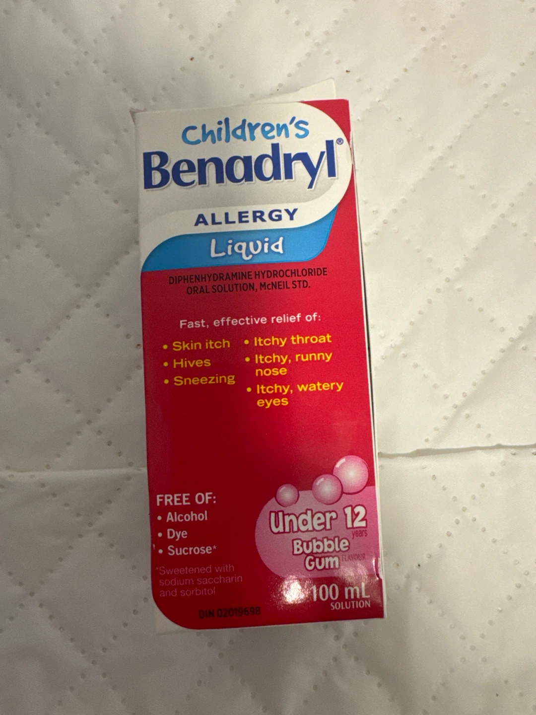 Children's Benadryl Allergy Liquid, Bubble Gum Flavour