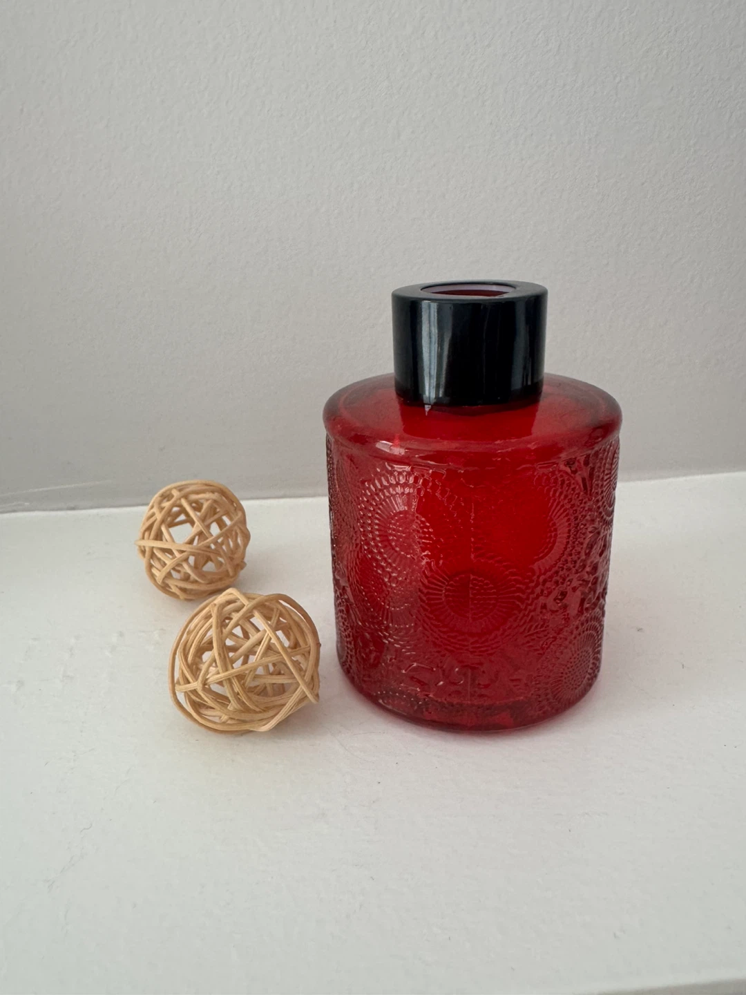 Brand New Red Glass Reed Diffuser Bottles