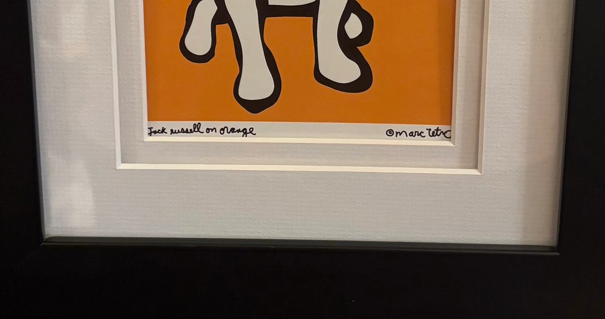 ✨✨Framed Jack Russell on Orange Art Print by Marc Tets - photo 2