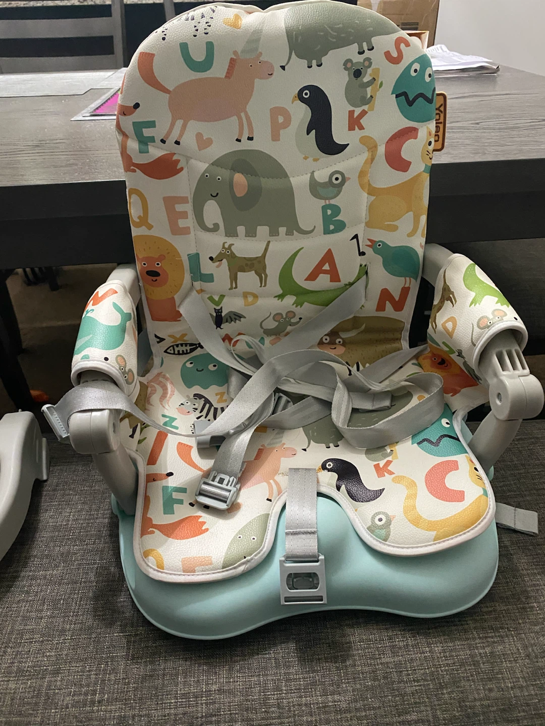 Yoleo Baby High Chair with Alphabet Animal Print