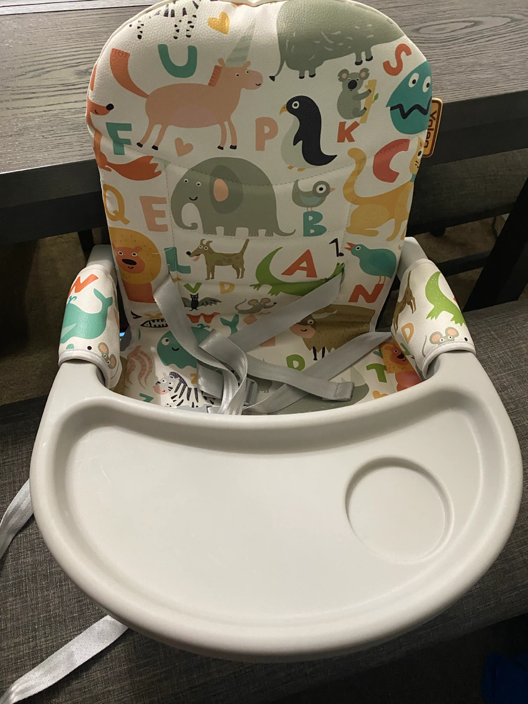 Yoleo Baby High Chair with Alphabet Animal Print - photo 4