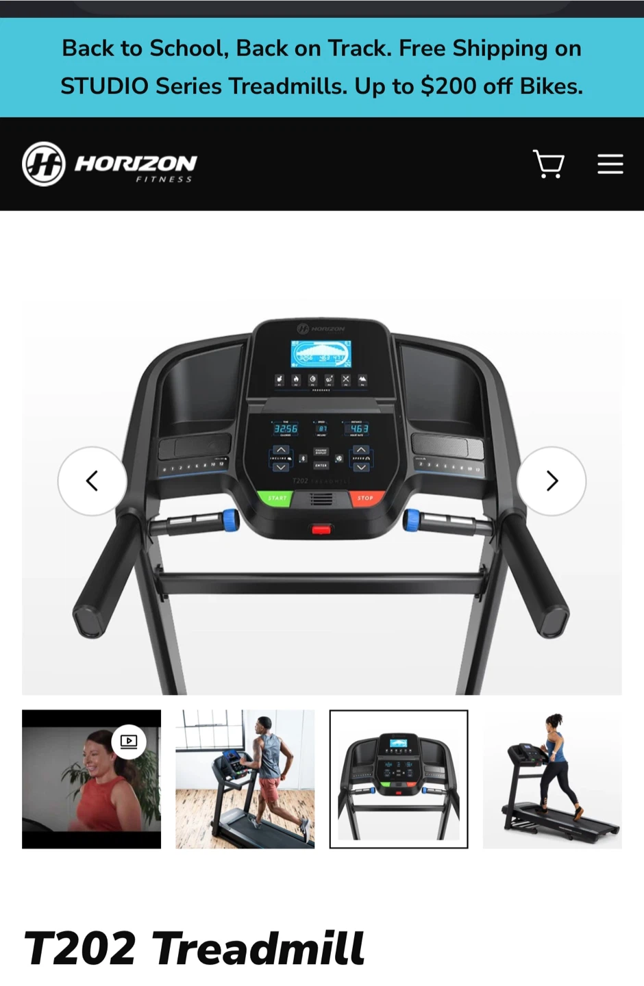 Horizon Fitness T202 Treadmill