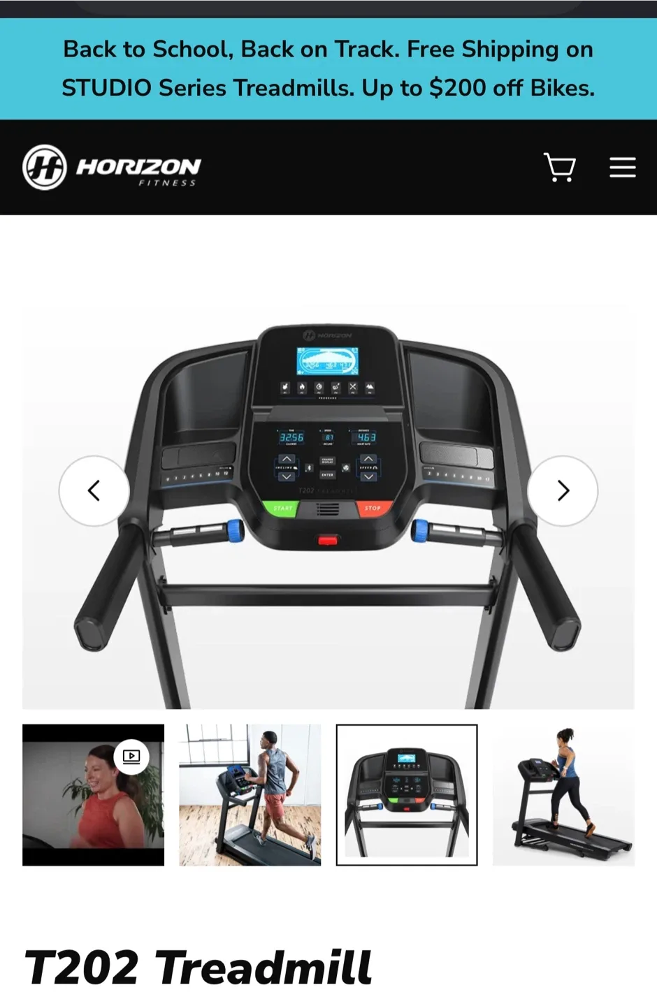 Horizon Fitness T202 Treadmill