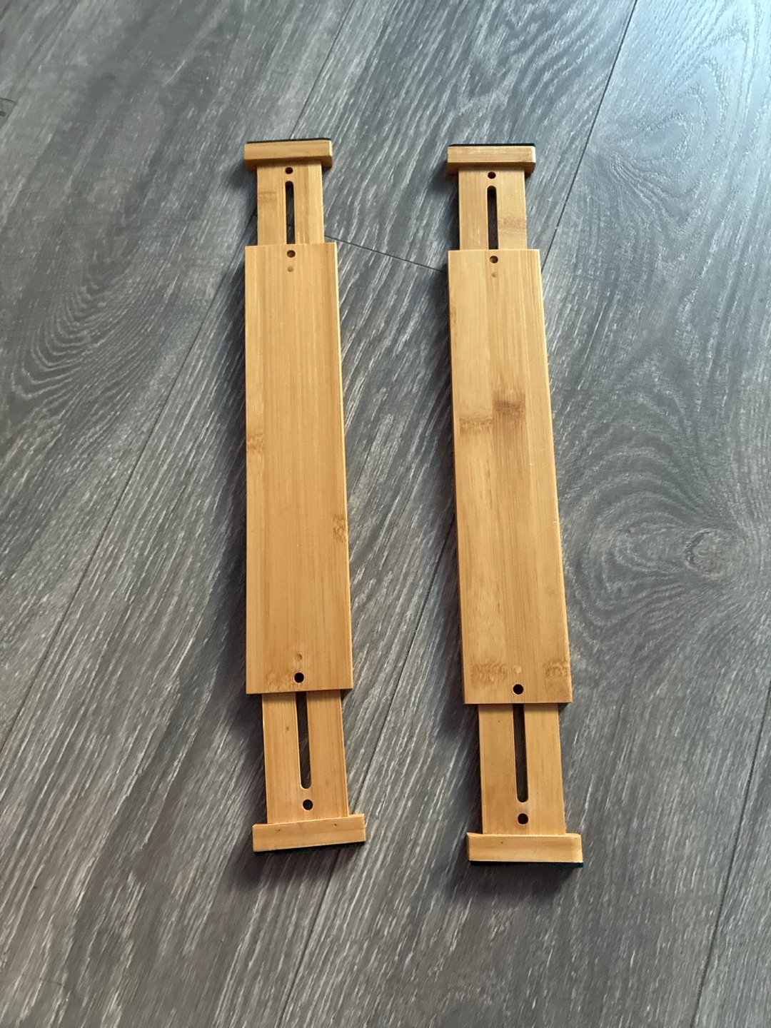 2 Adjustable Bamboo Drawer Dividers
