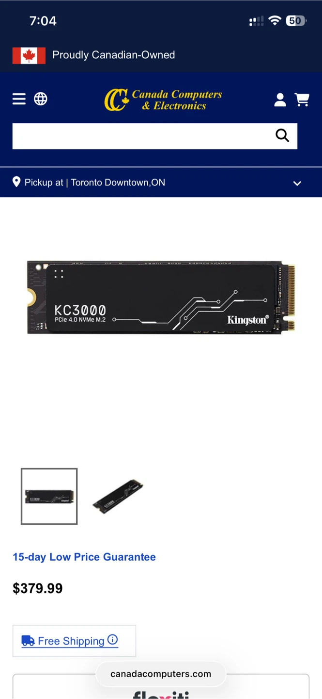 New ultra fast 7000mbs NVME 1TB