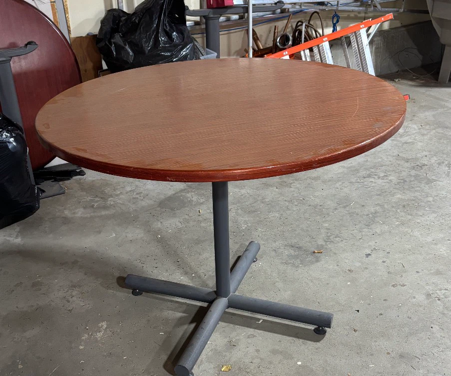 Round Wood Top Bistro Table
