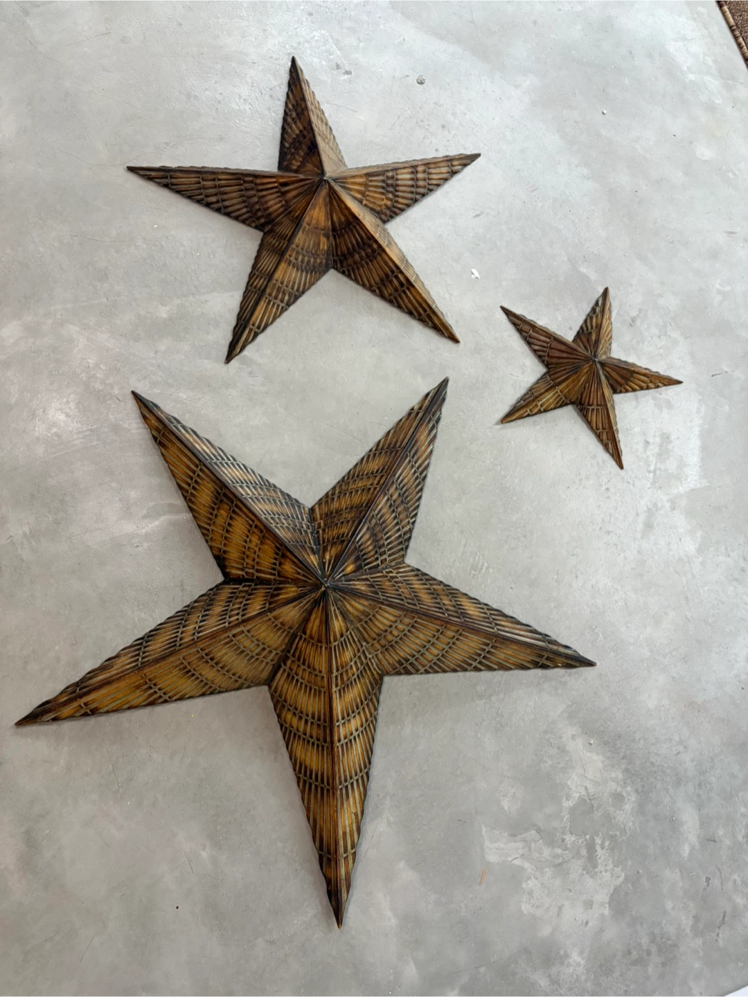Set of 3 Decorative Starburst Wall Art