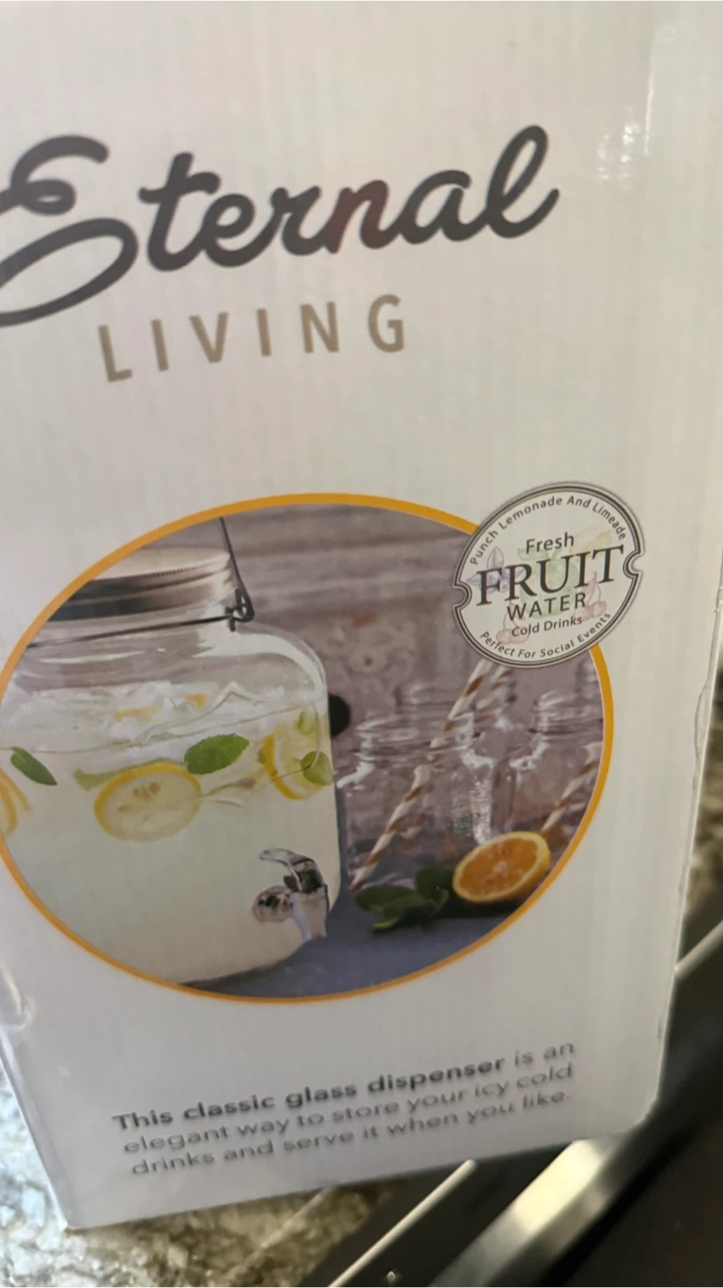 New Eternal Living 5pc Glass Beverage Dispenser Set - photo 5