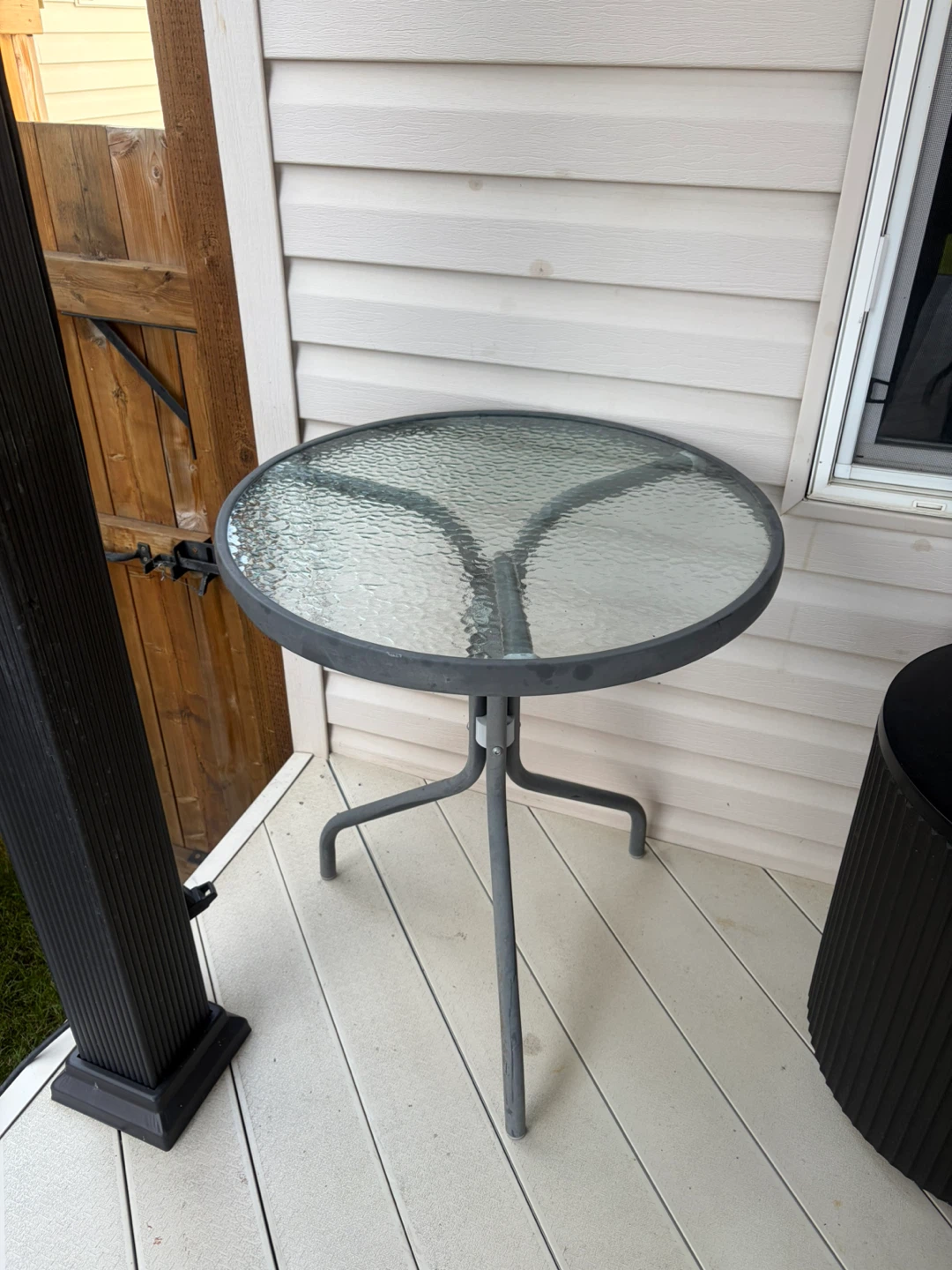 Black Metal and Glass Console Table - photo 4