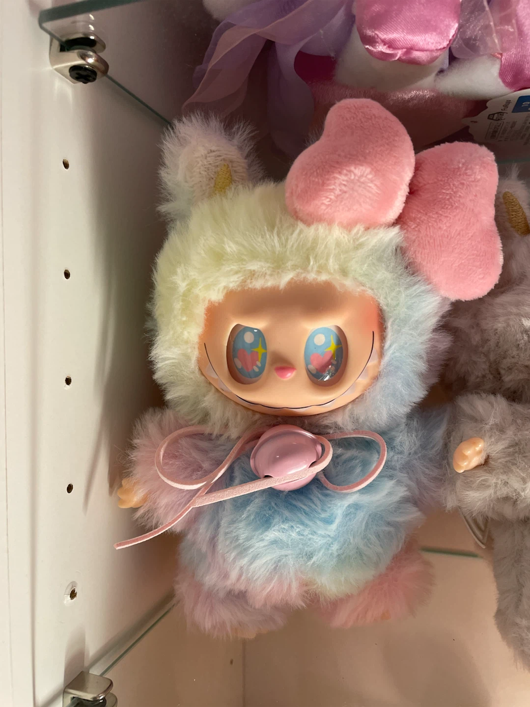 18cm Custom Rainbow Pastel Monster Plush Pendant (Labubu Style) - photo 3