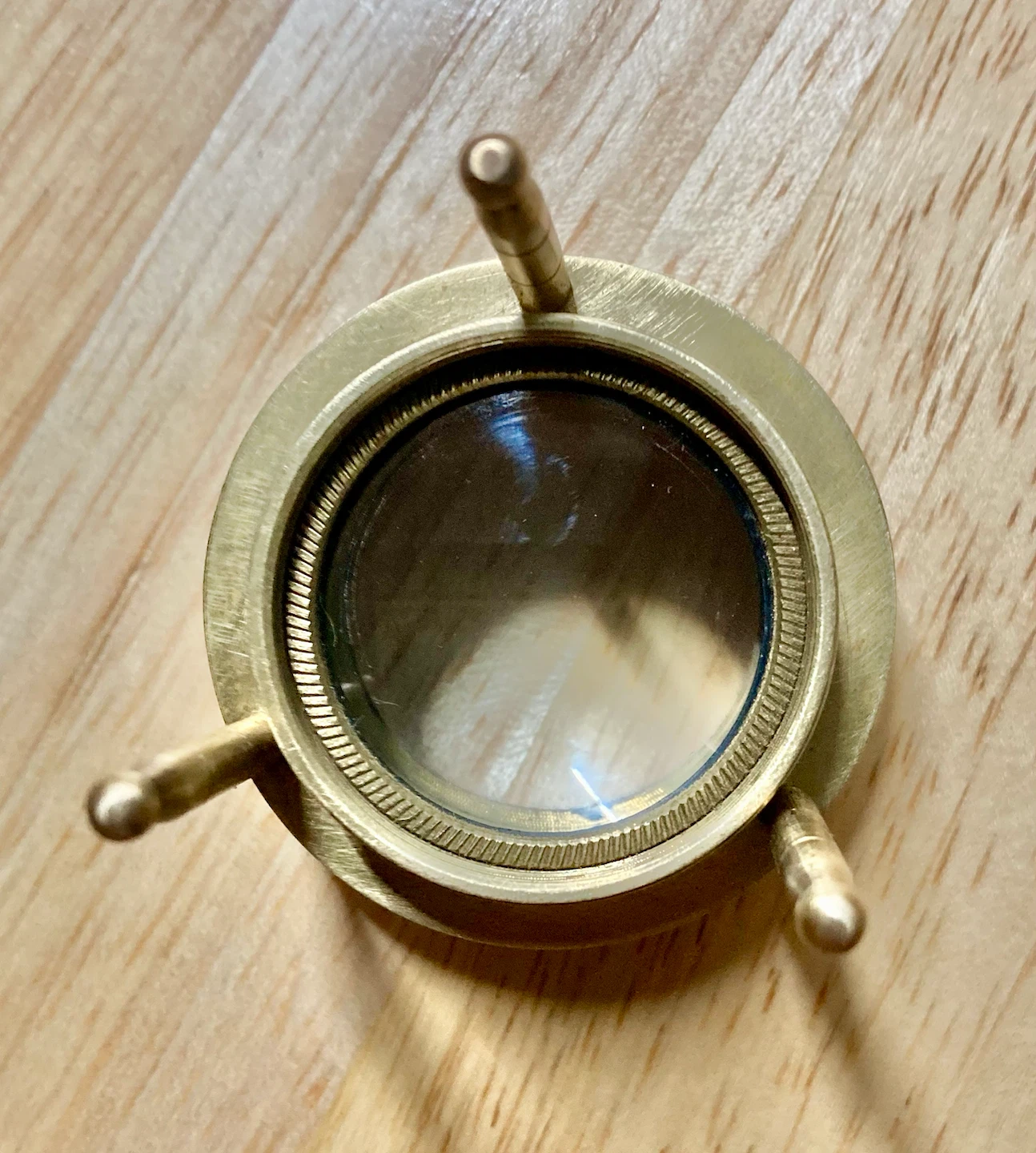 Vintage Brass Adjustable Magnifying Glass Stand - photo 4