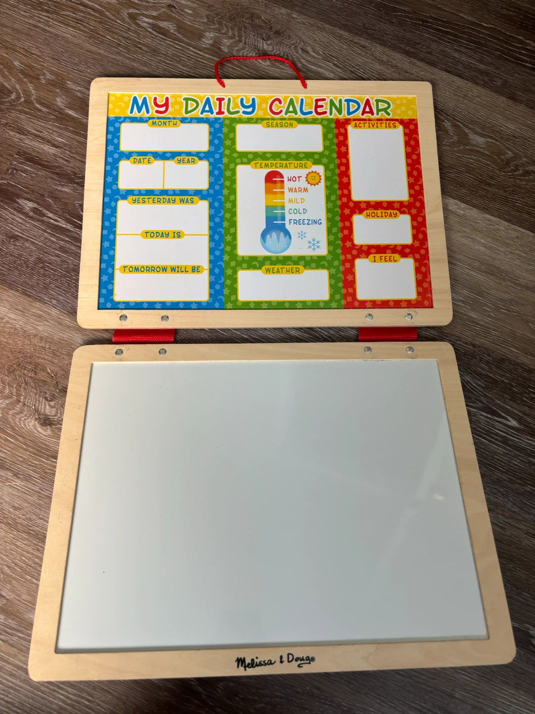 Melissa & Doug My Daily Calendar Wooden Magnetic Board