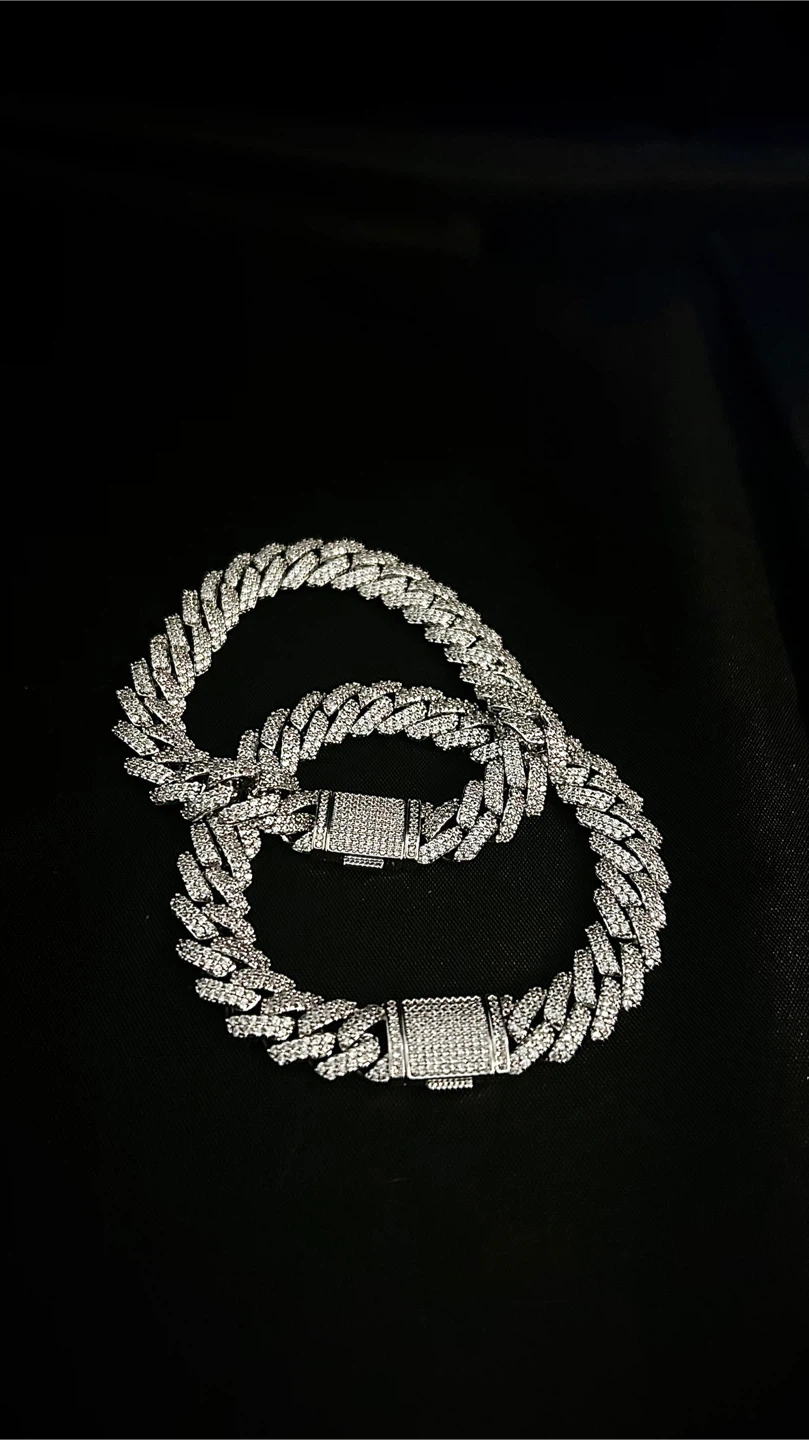 Diamond Sliver Plated Cuban Link Bracelet