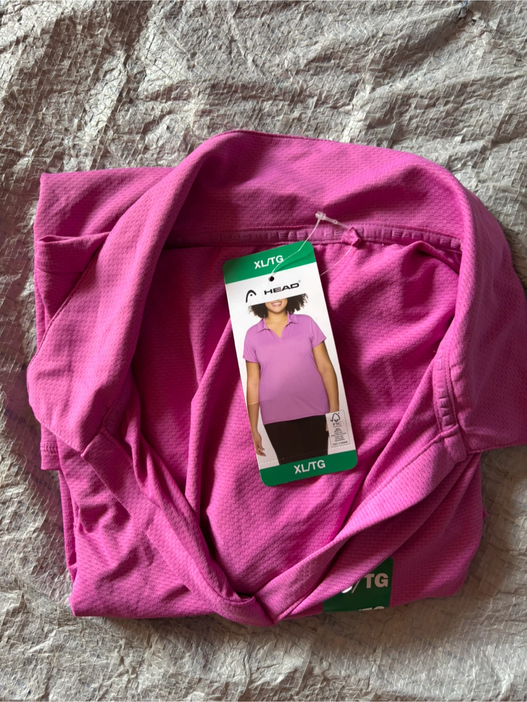 HEAD Women's XL Pink Active Polo Shirt
