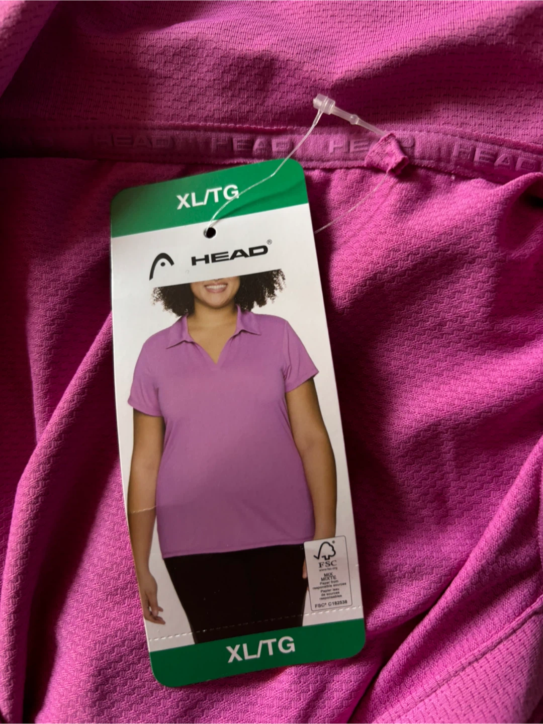 HEAD Women's XL Pink Active Polo Shirt - photo 2