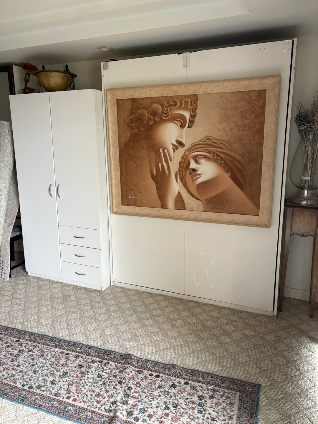 Murphy Bed with Matching Wardrobe Cabinet