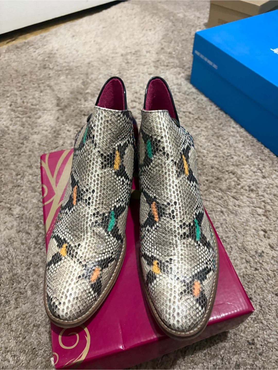 Chanii B Snake Print Ankle Boots - photo 2