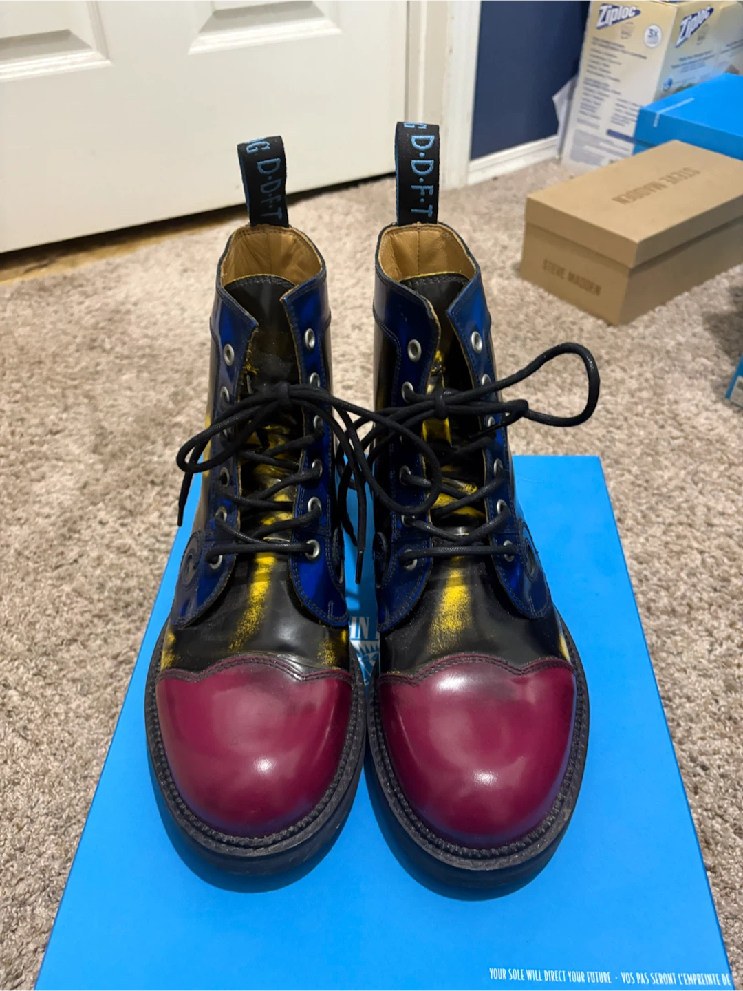 John Fluevog Derby Swirl Unique Sole Boots