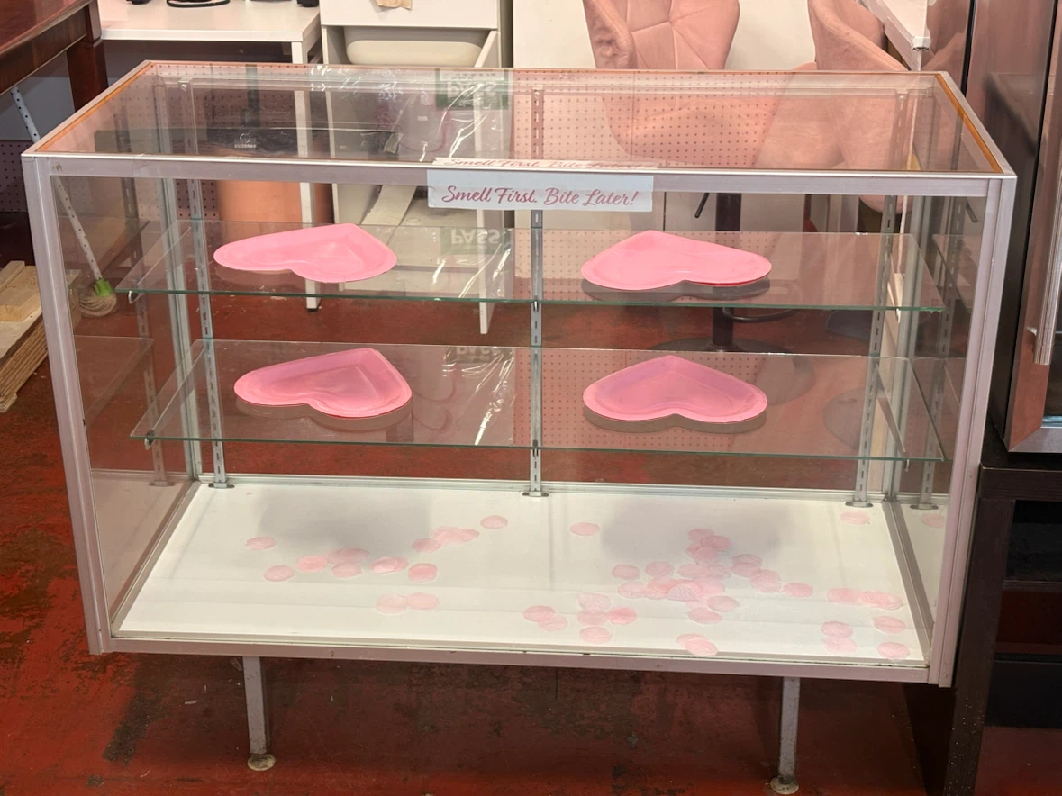 Glass display case with aluminum frame - photo 4