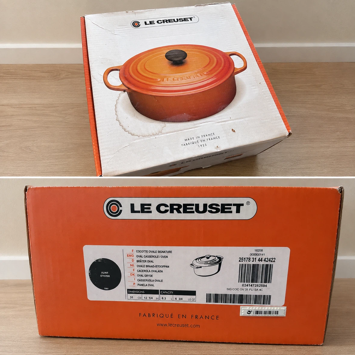 Le Creuset Oval Casserole/Oven -BRAND NEW